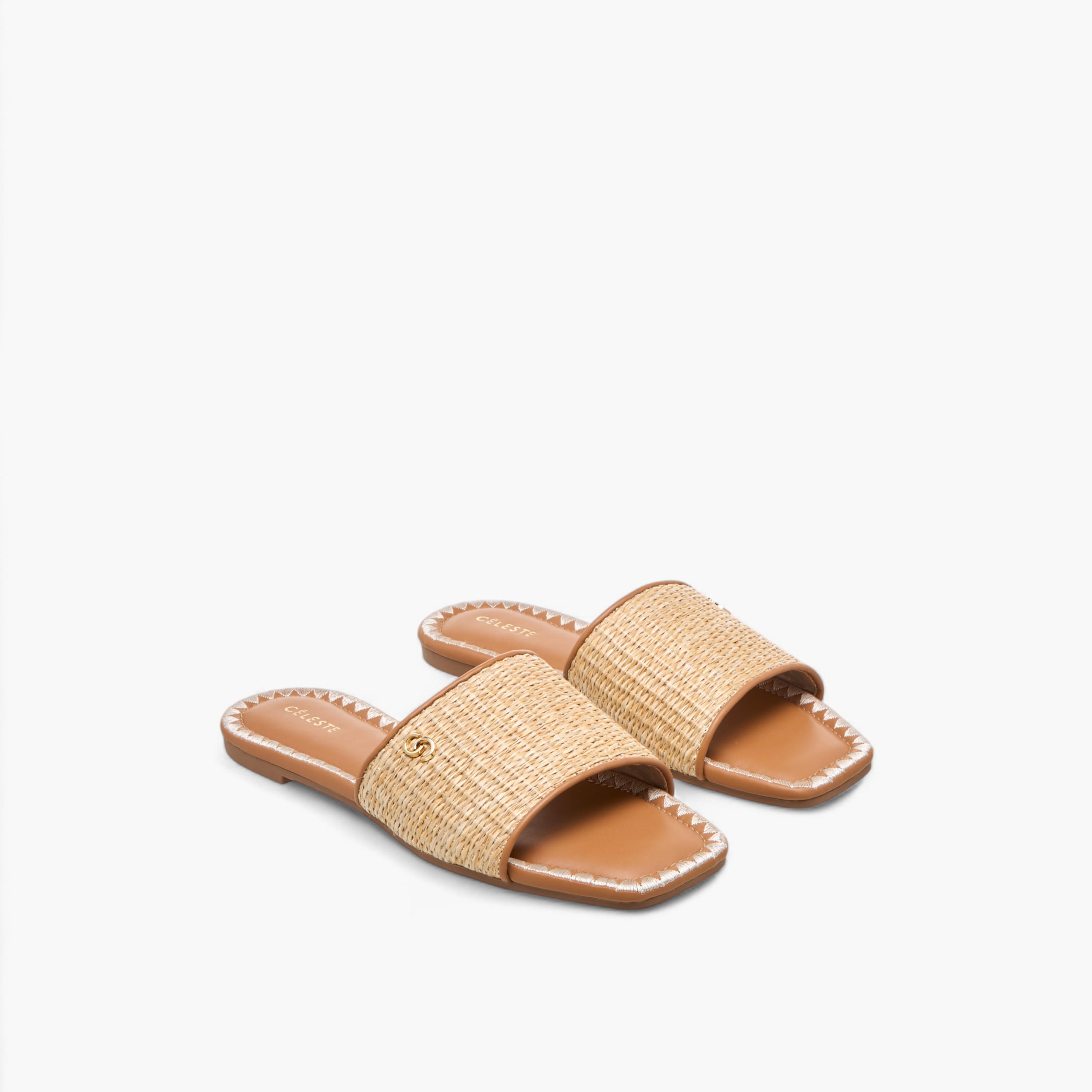 صندل مسطح بارز الملمس سهل الارتداء للنساء من سيليست-women-shoes-flats-sandals-image-1