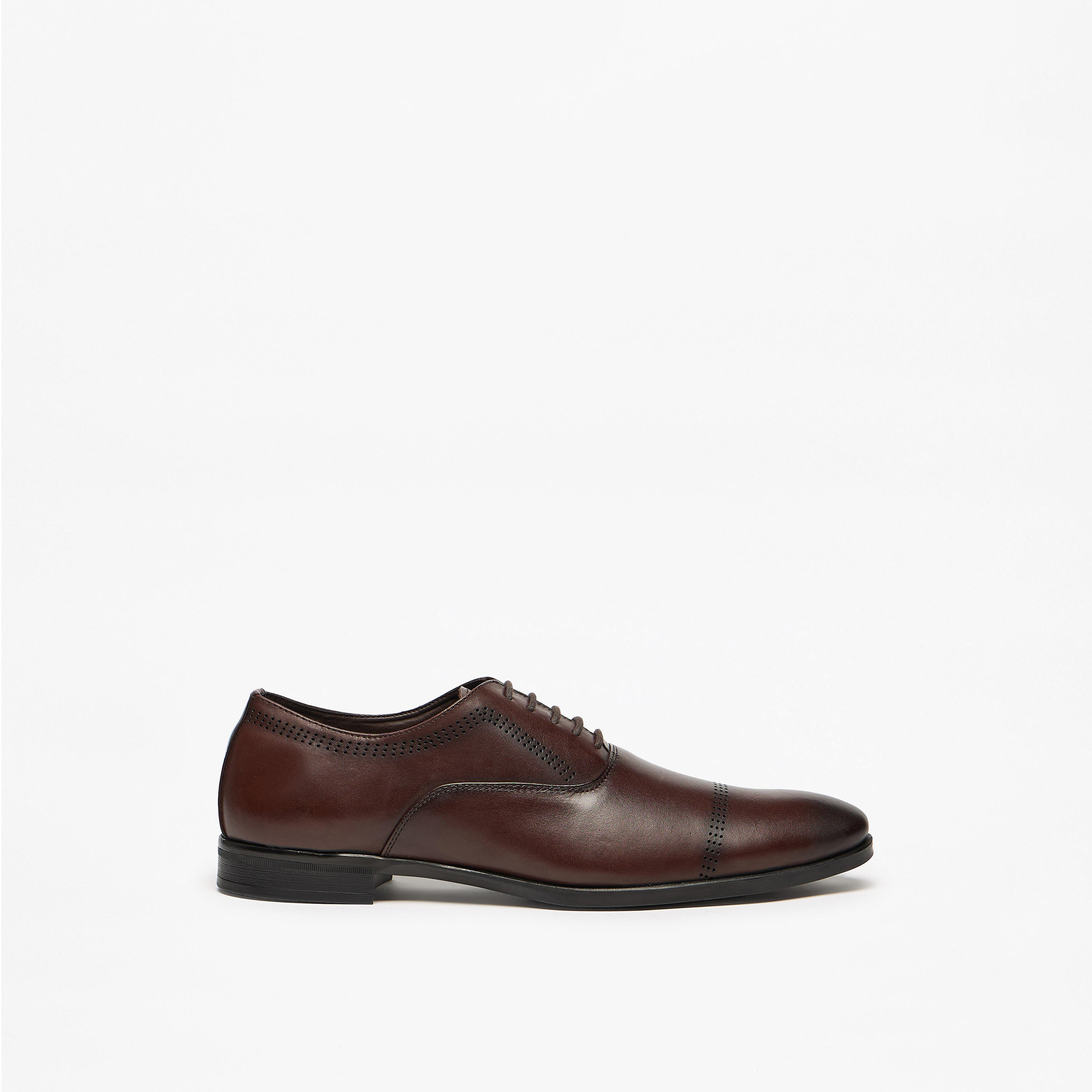 Solid Oxford Shoes with Lace-Up Closure-men-shoes-formalshoes-image-3