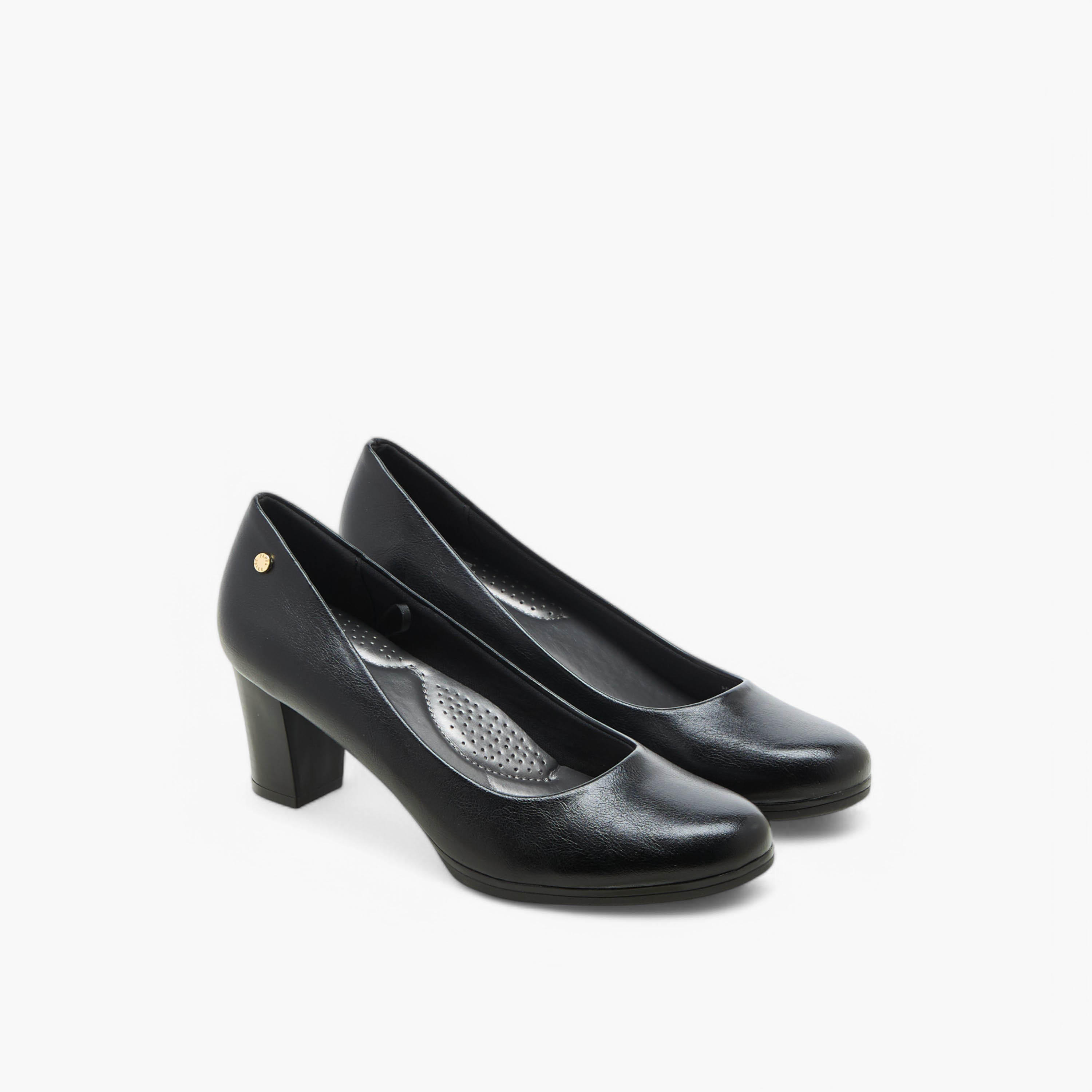 Flora Bella Textured Slip-On Comfort Shoes with Block Heels-women-shoes-ballerinas-image-1
