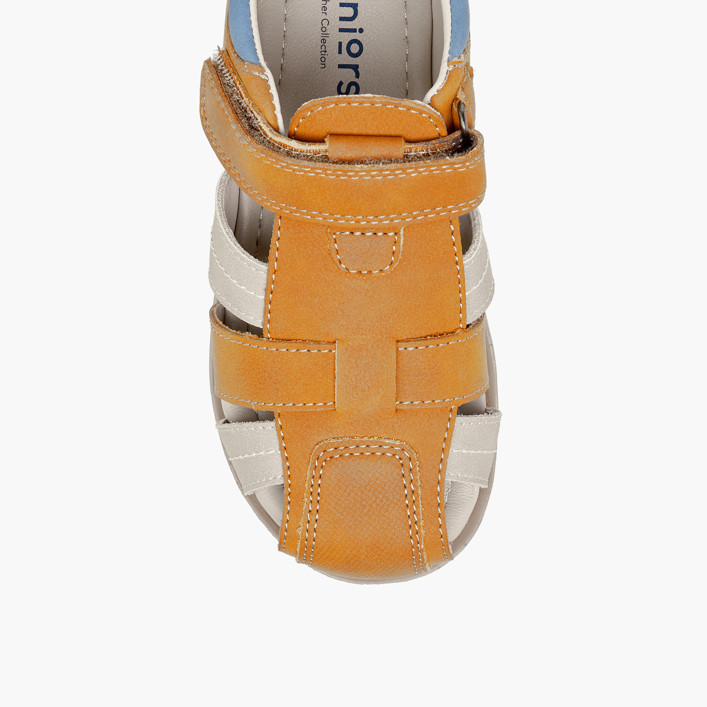Juniors Solid Strap Sandals with Hook and Loop Closure-boys-shoes-sandals-image-3
