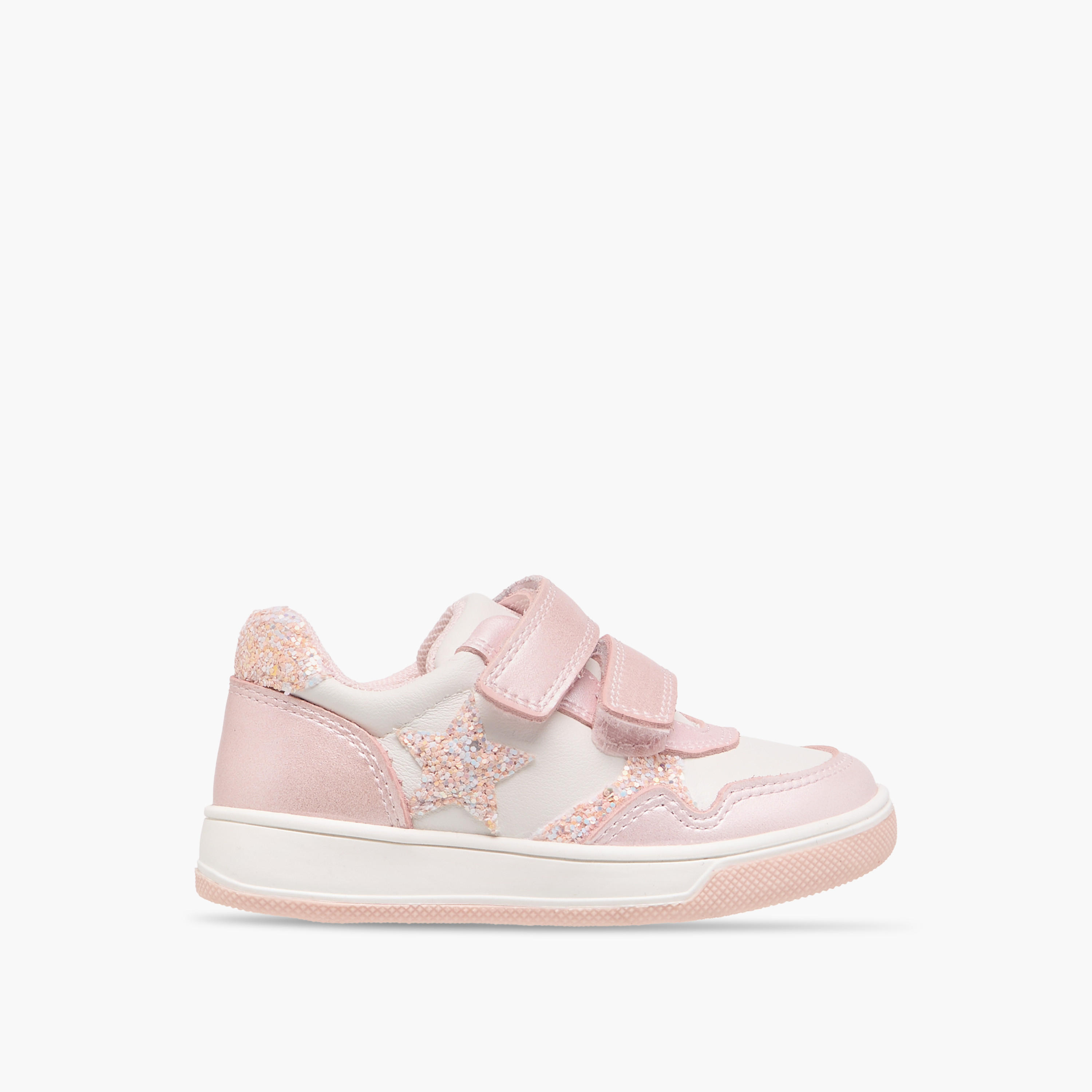 Barefeet Panelled Sneakers with Hook and Loop Closure-girls-shoes-sneakers-image-3