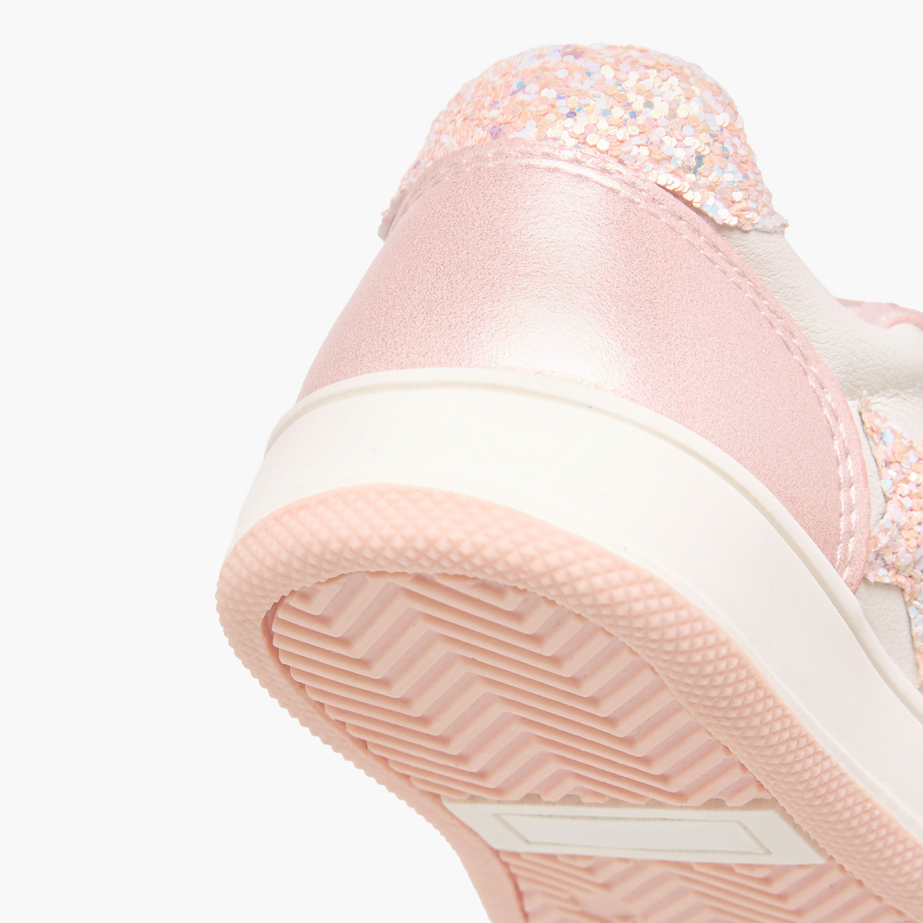 Barefeet Panelled Sneakers with Hook and Loop Closure-girls-shoes-sneakers-image-5