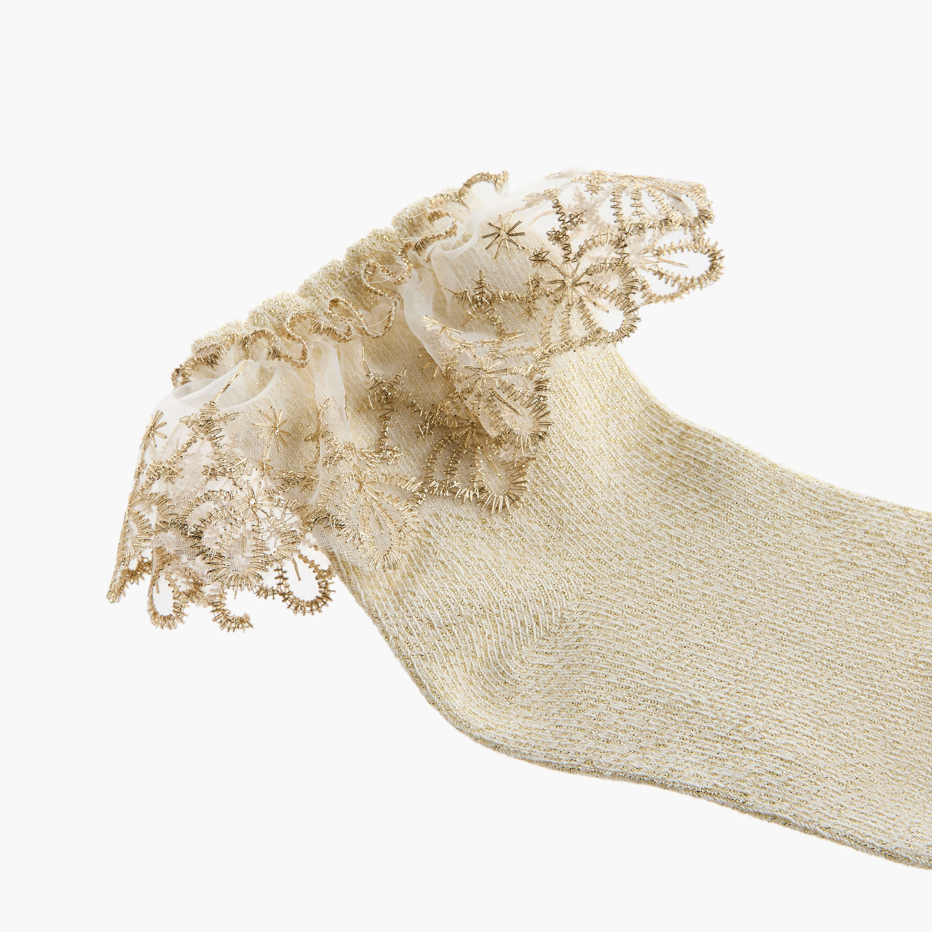 Pack of 2 Flora Bella Girls Socks Embroidered Frill Hem-girls-accessories-socks-image-5