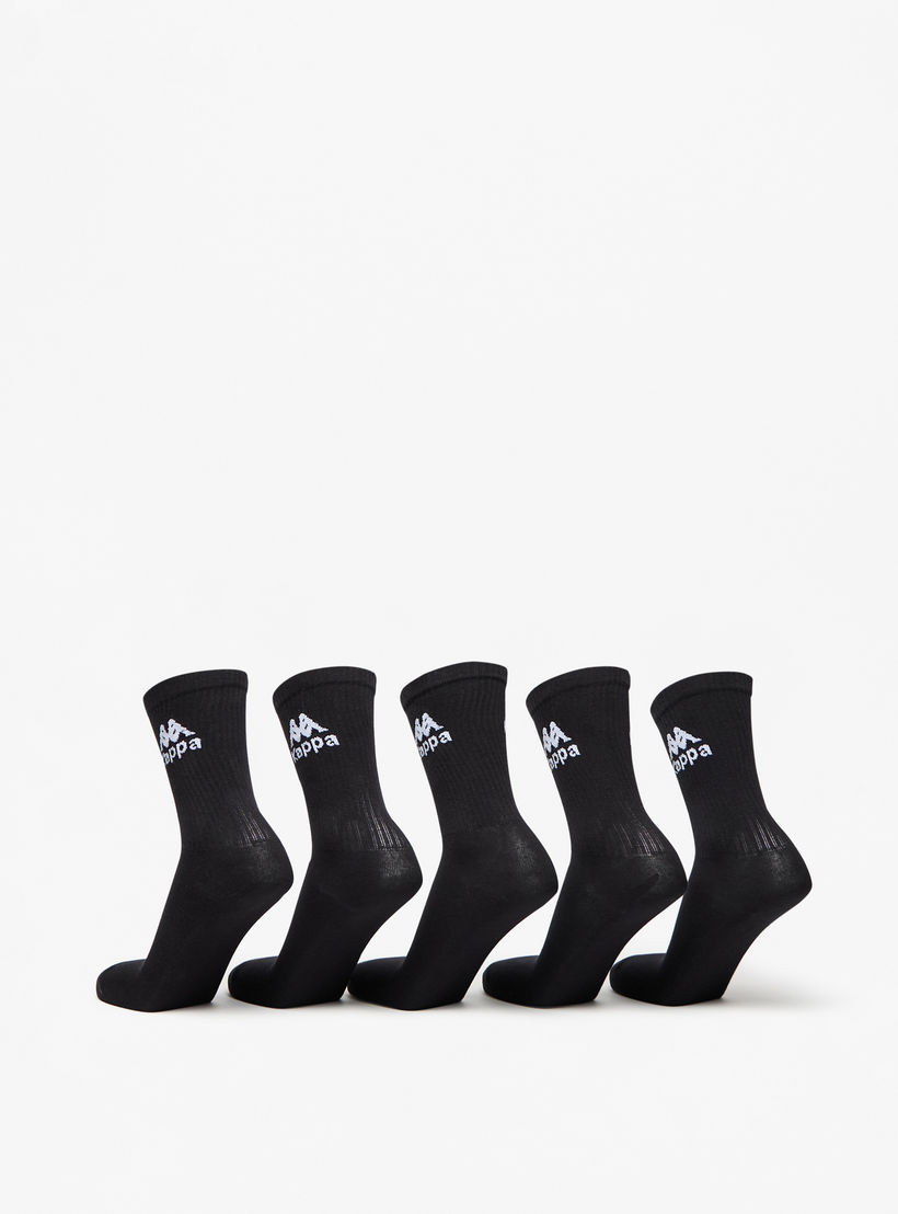 Kappa Solid Crew Length Sports Socks - Set of 5-men-socks-image-3