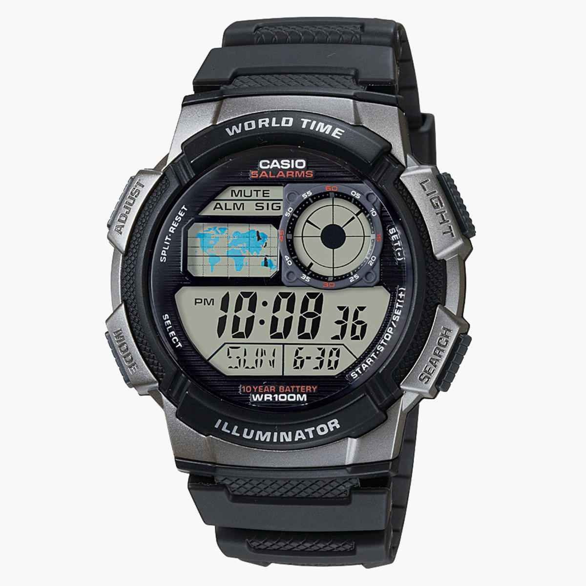 Casio Men's Black Digital Resin Strap Watch AE - 1000W-1BVDF | 44 MM-men-watchesandjewellery-watches-image-1