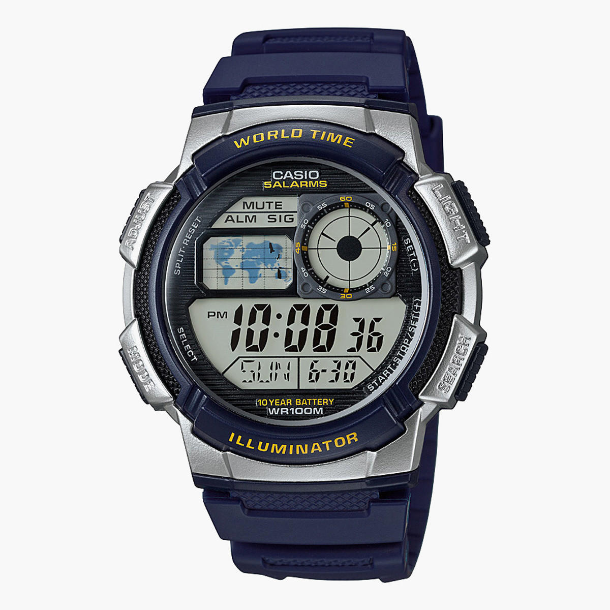ساعة يد رقمية زرقاء بسوار راتنج للرجال من كاسيو- AE-1000W-2AVDF-men-watchesandjewellery-watches-image-1