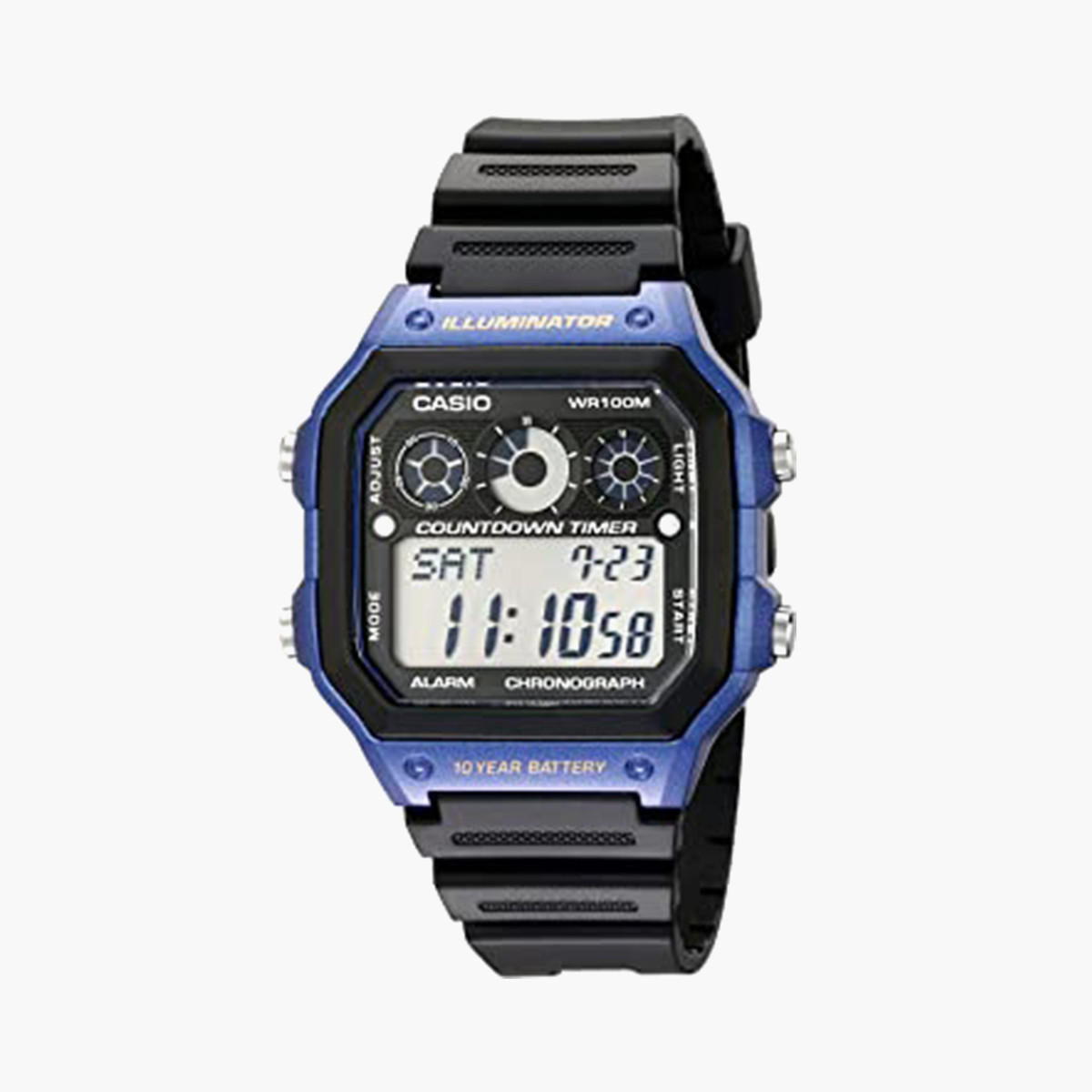 AE-1300WH-2AVDF- راقب حزام سيليكون رقميّة أسود ملك الرجال كاسيو-men-watchesandjewellery-watches-image-1