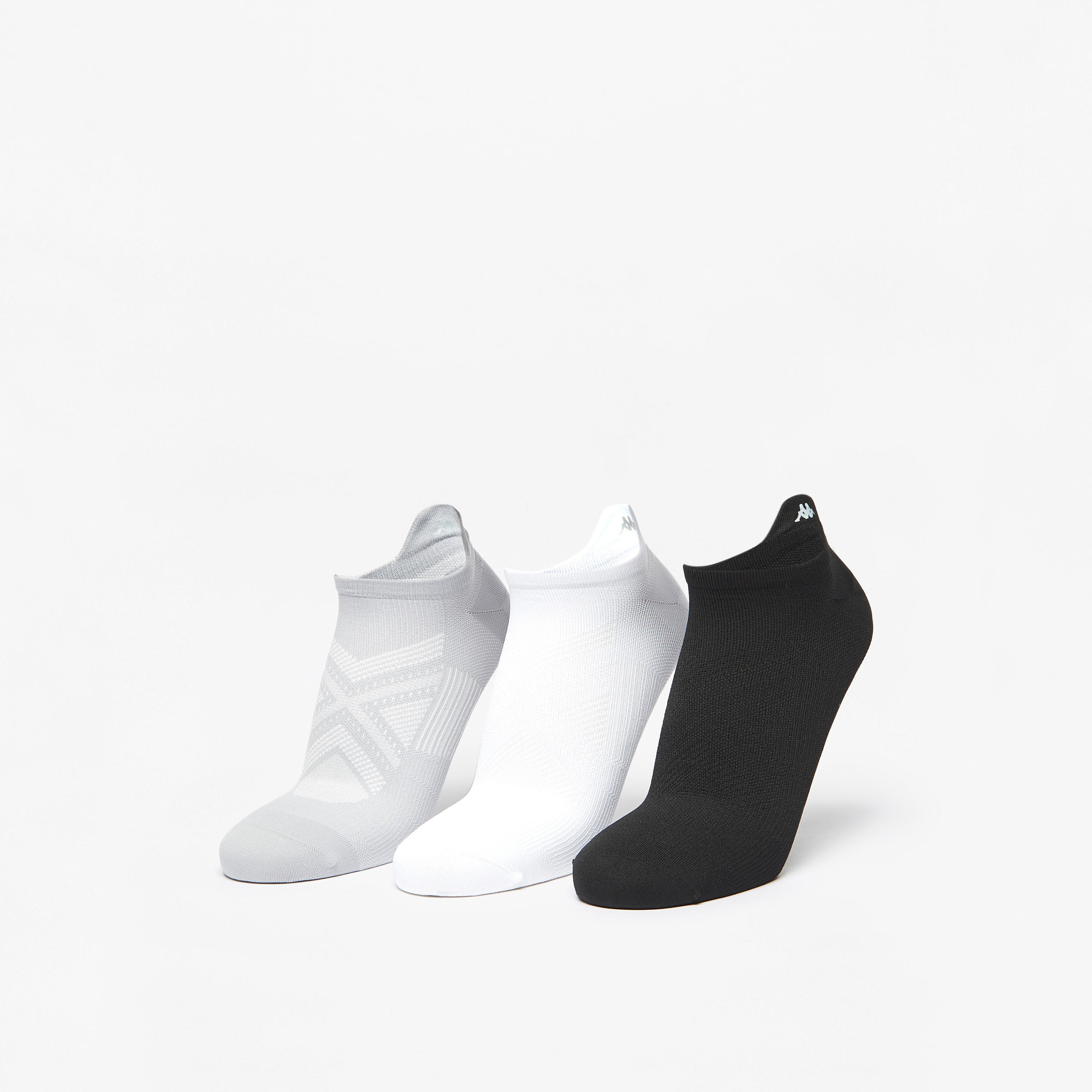Kappa Textured Ankle Length Performance Socks - Set of 3-men-socks-image-1