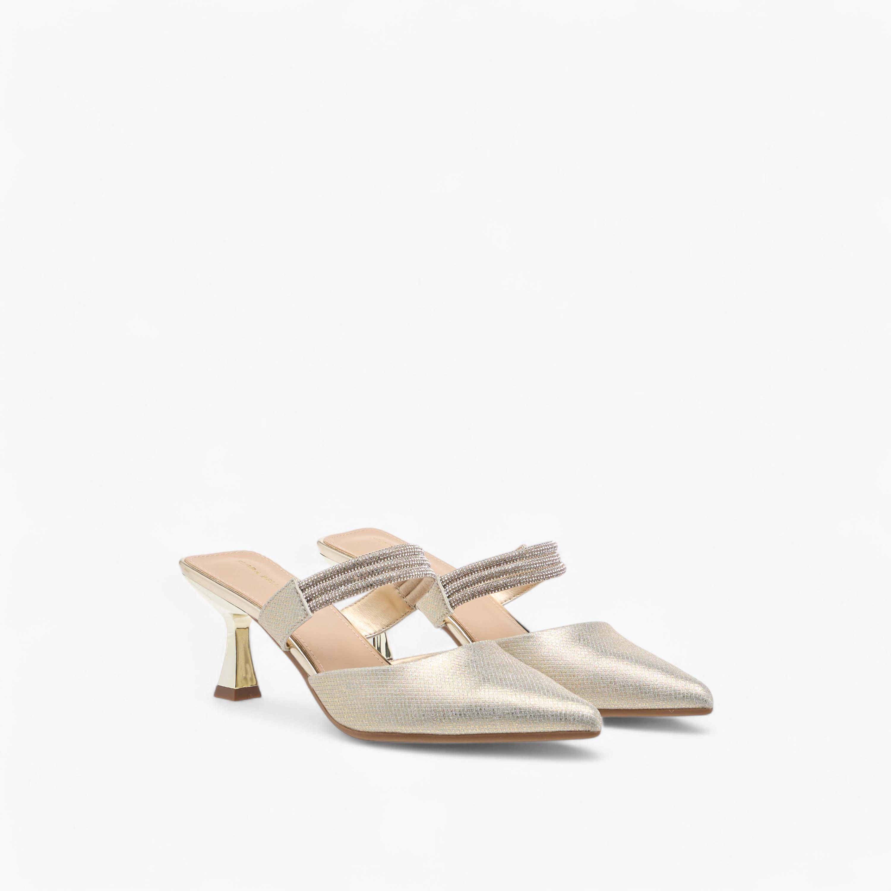 Flora Bella Embellished Pointed Toe Mules with Flared Heels-women-shoes-heels-image-1