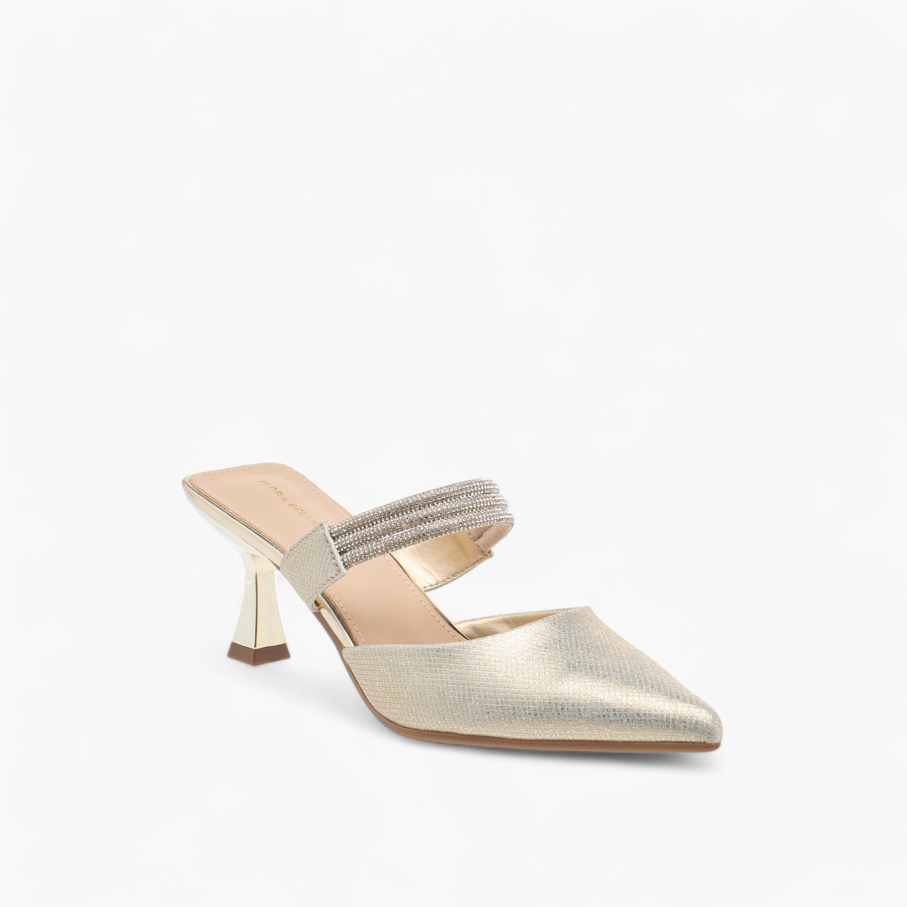 Flora Bella Embellished Pointed Toe Mules with Flared Heels-women-shoes-heels-image-2