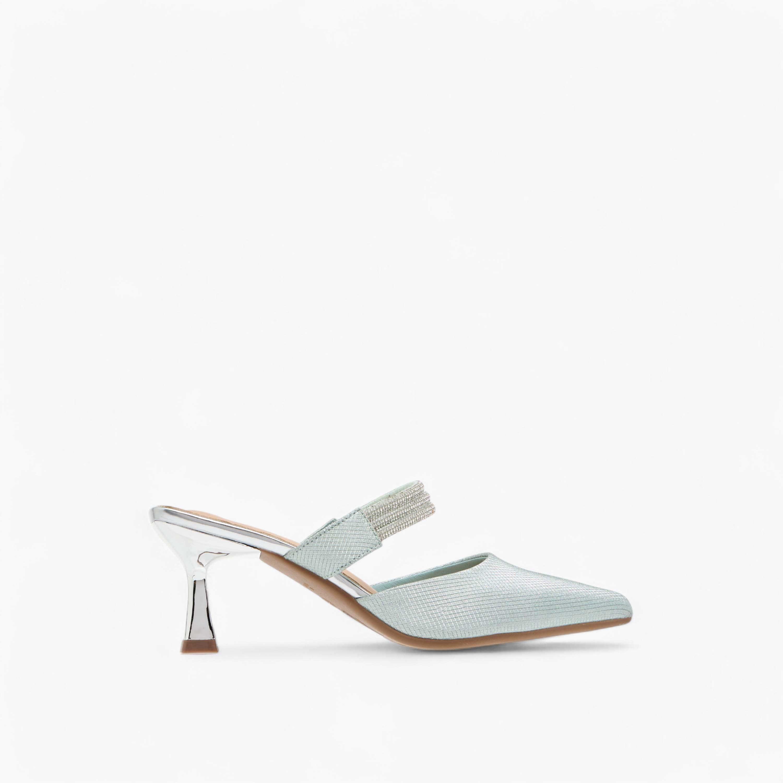 Flora Bella Embellished Pointed Toe Mules with Flared Heels-women-shoes-heels-image-3