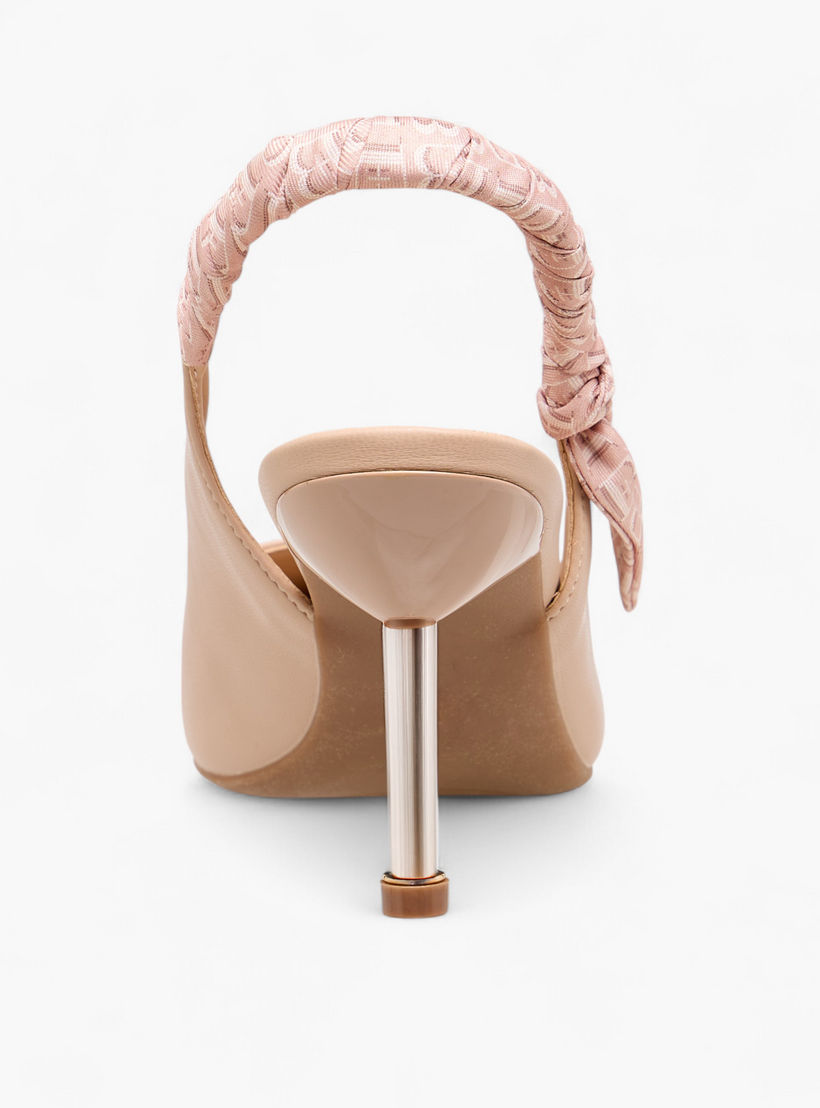 Flora Bella Ruched Detail Slingback Shoes with Stiletto Heels-women-shoes-heels-image-5