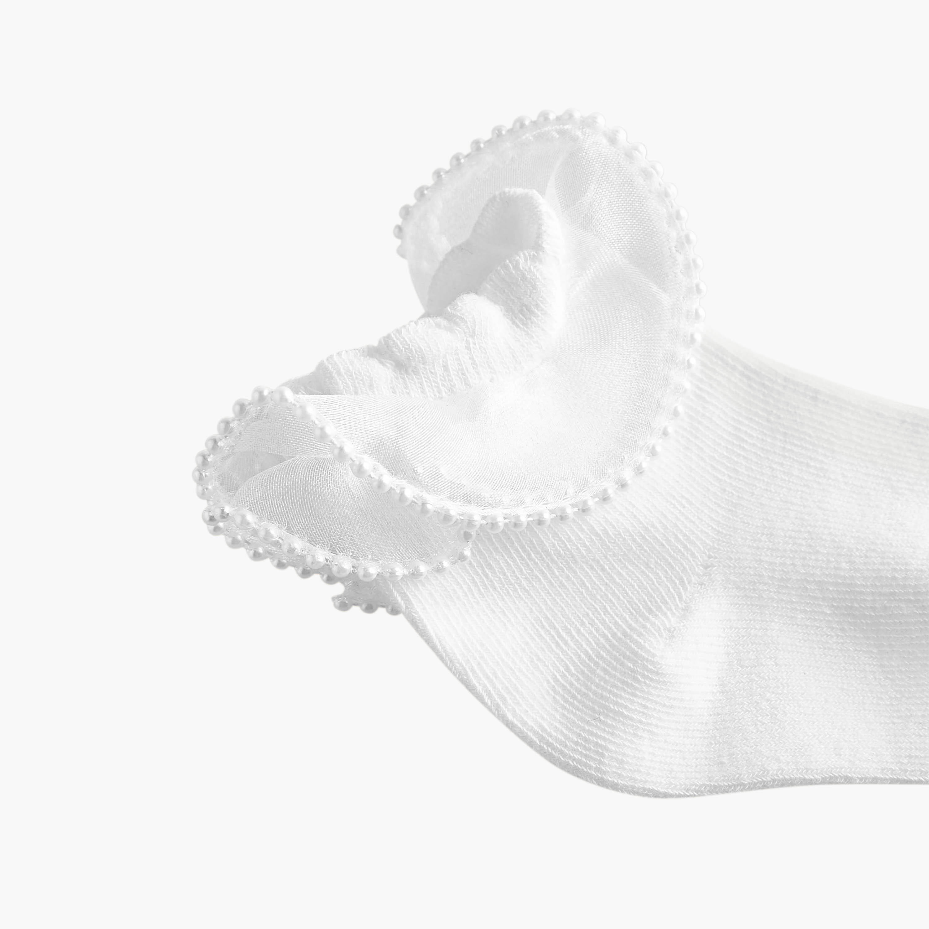 Pack of 2 Celeste Girls Socks with Pearl Frill Detail-girls-accessories-socks-image-5
