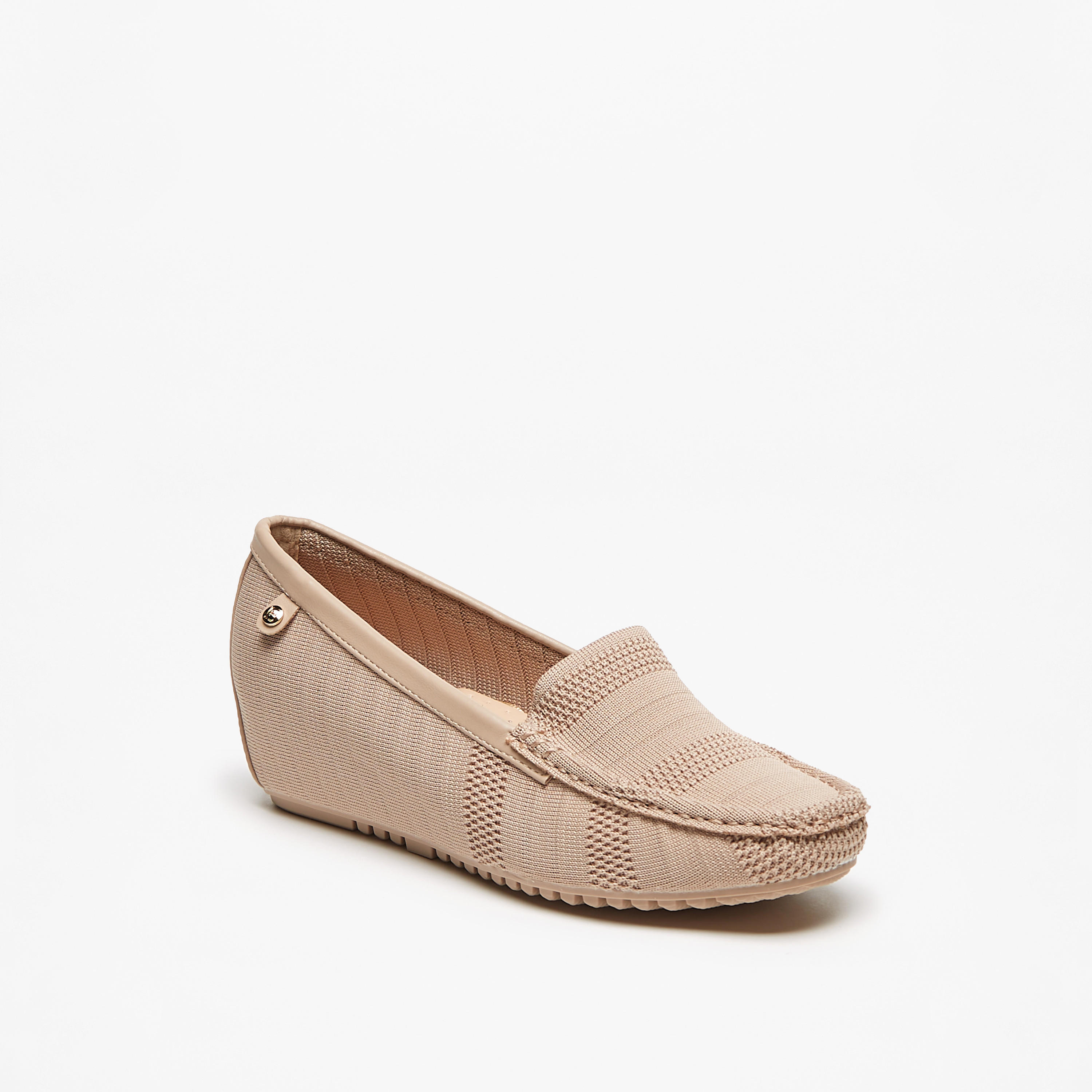 Flora Bella Textured Loafers with Wedge Heels-women-shoes-loafersandmoccasins-image-1