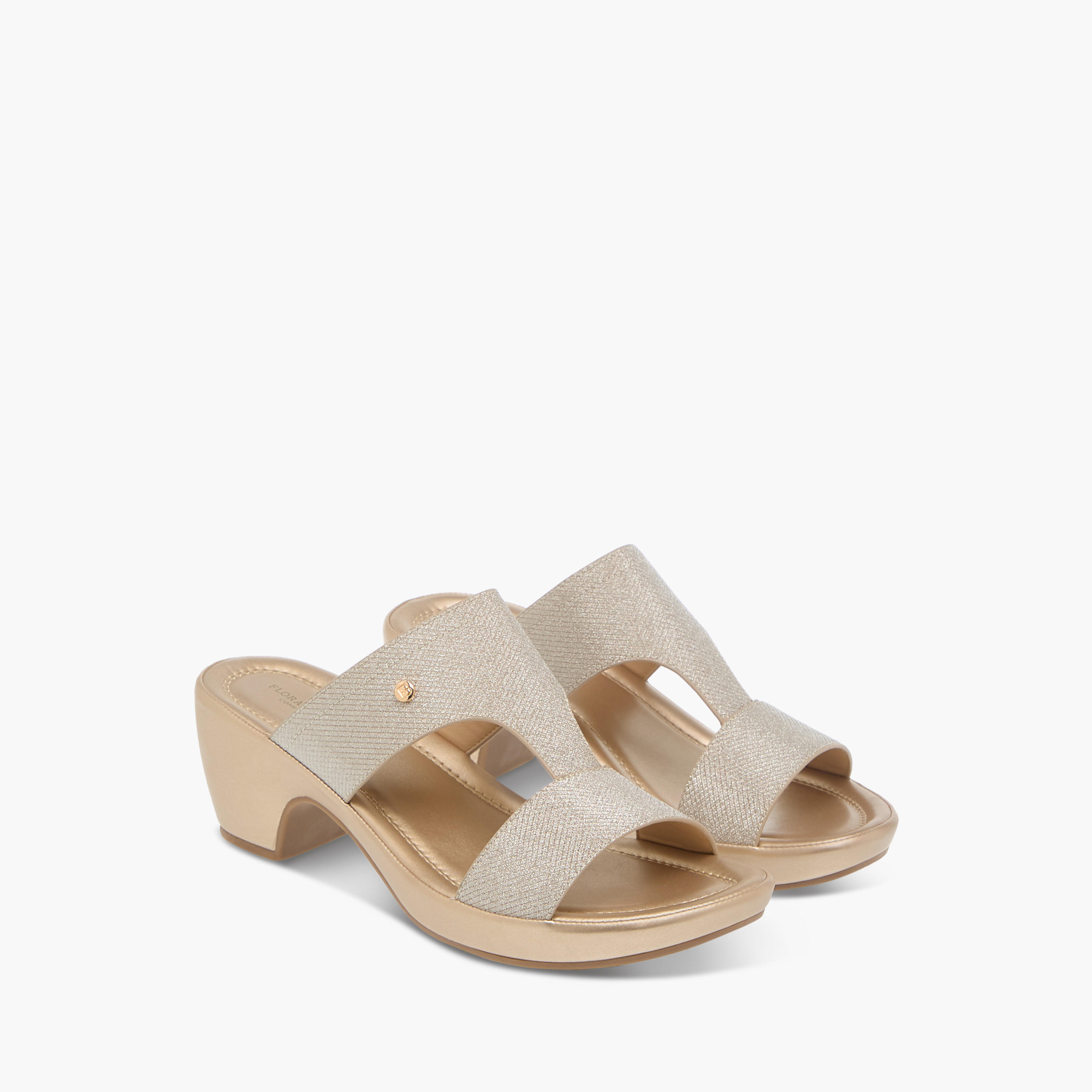 Flora Bella Textured Slip-On Comfort Sandals with Block Heels-women-shoes-sandals-heeled-image-1