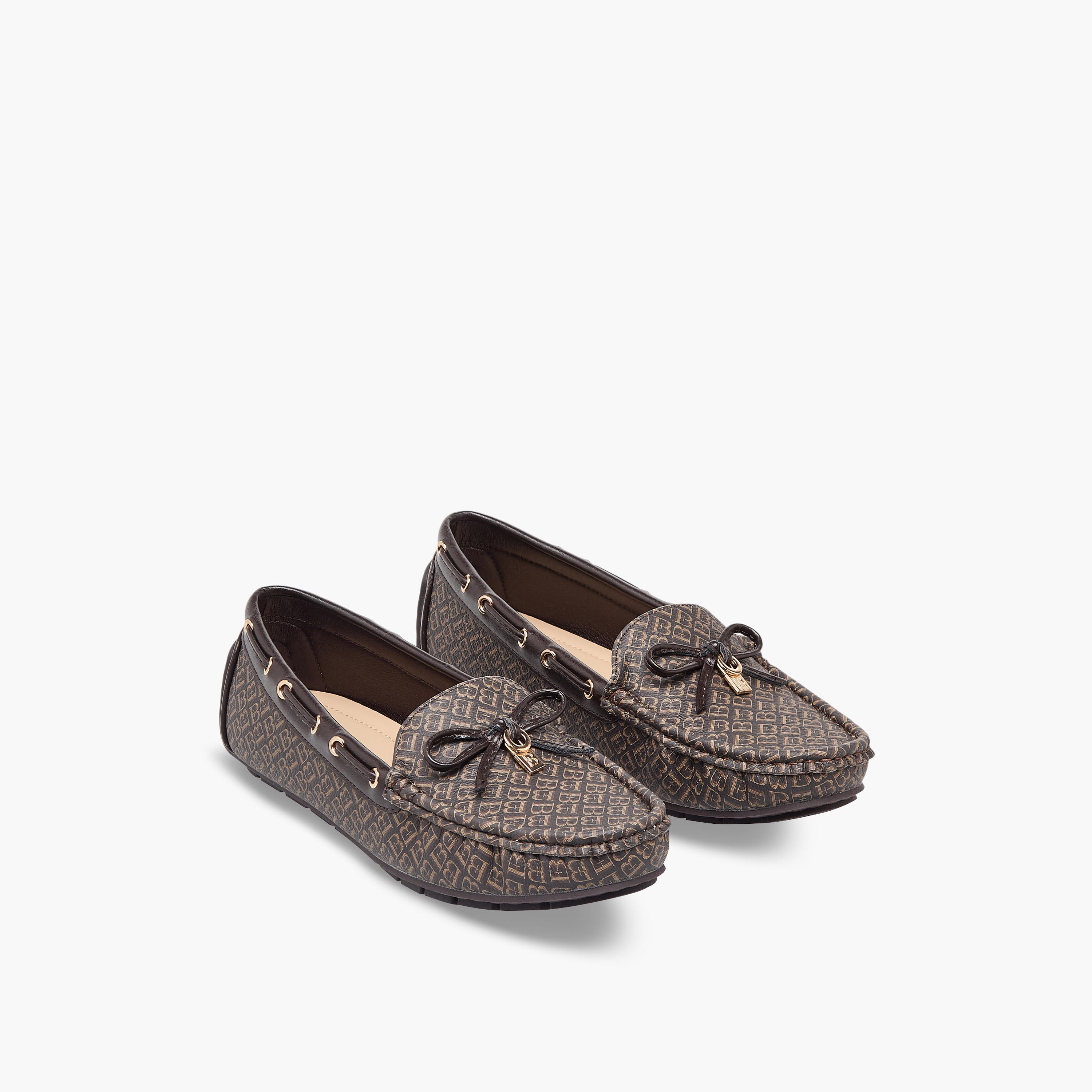Flora Bella Women Monogram Print Loafers-women-shoes-flats-moccasins-image-1