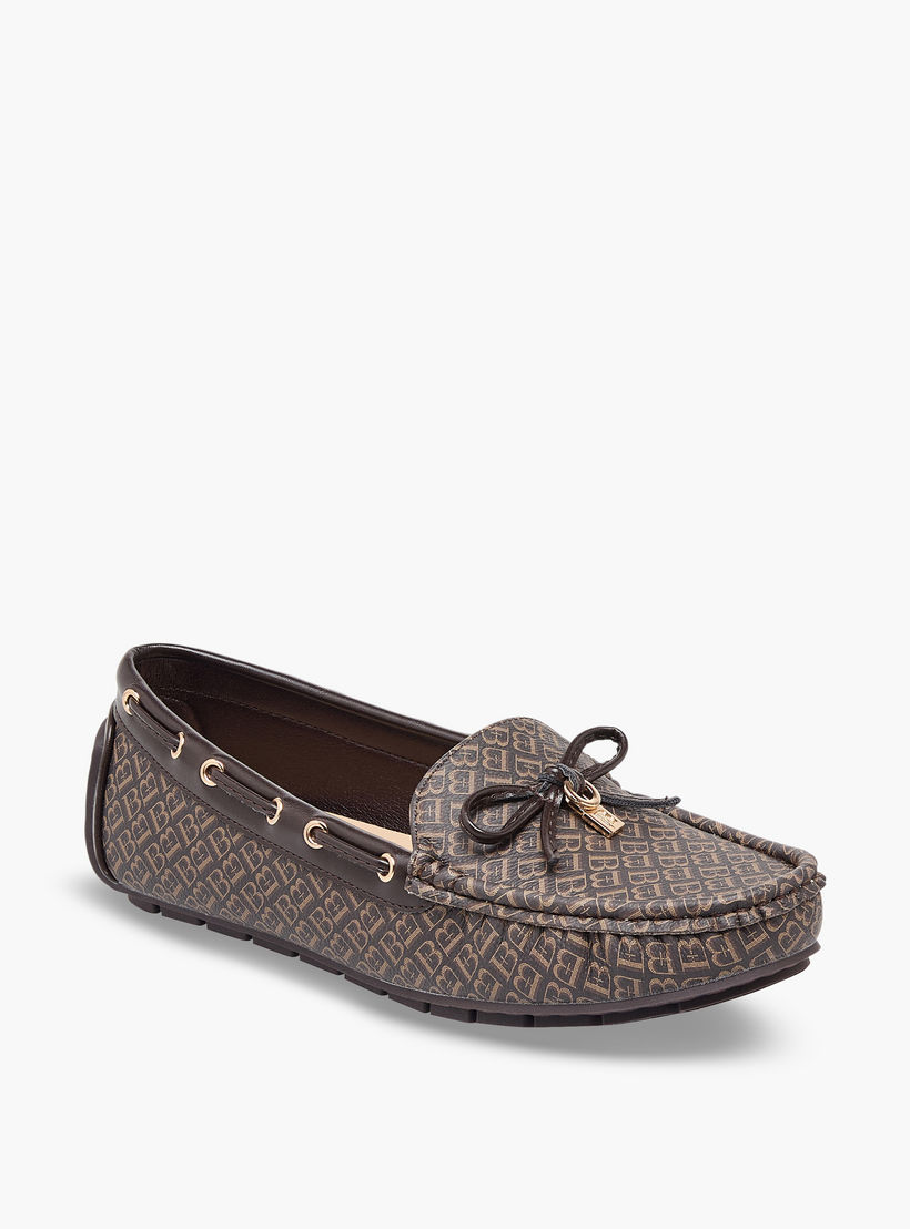 Flora Bella Women Monogram Print Loafers-women-shoes-flats-moccasins-image-2