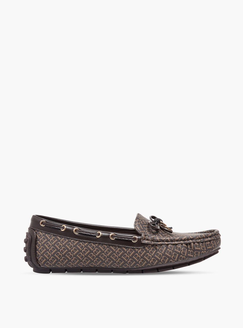 Flora Bella Women Monogram Print Loafers-women-shoes-flats-moccasins-image-3