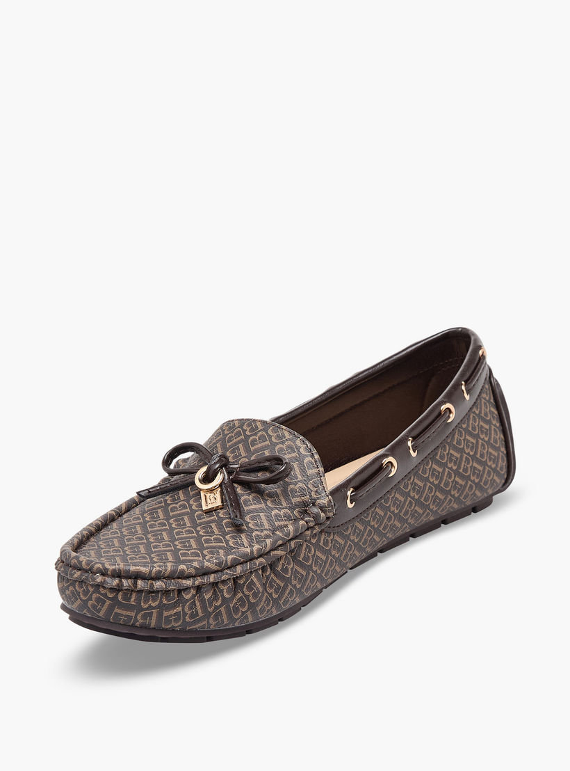Flora Bella Women Monogram Print Loafers-women-shoes-flats-moccasins-image-4