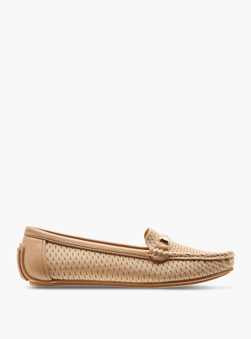 Flora Bella Textured Slip-On Loafers with Metal Accent-women-shoes-flats-loafers-image-3