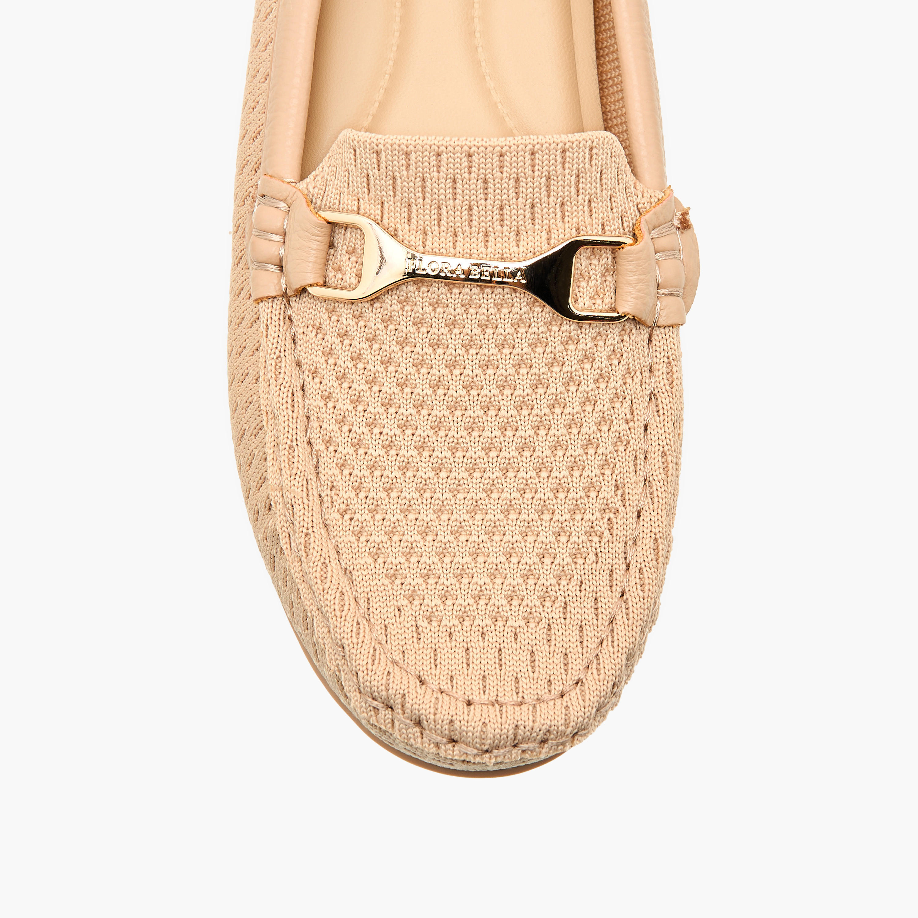 Flora Bella Textured Slip-On Loafers with Metal Accent-women-shoes-flats-loafers-image-4