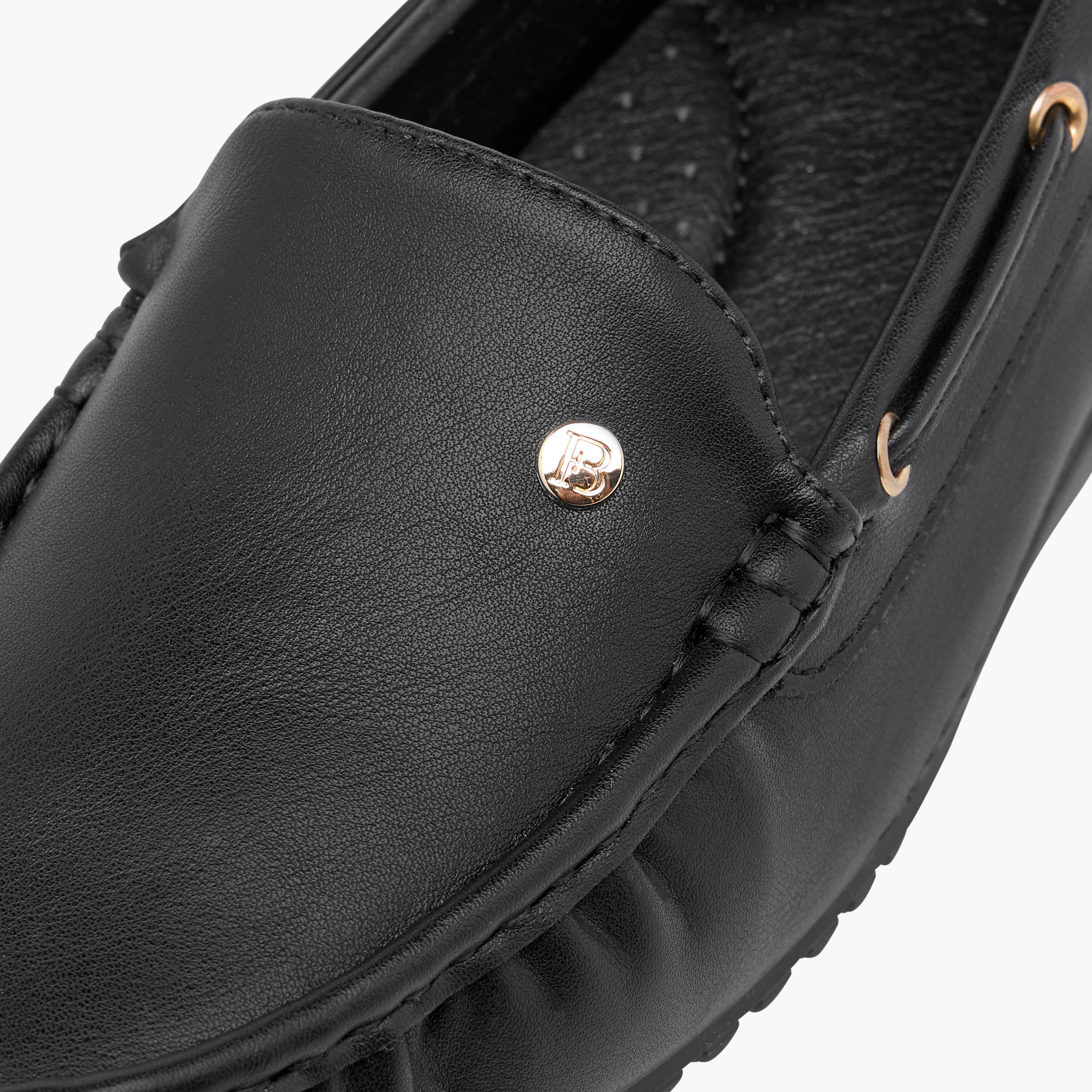 حذاء سهل الارتداء سادة بكعب سميك من فلورا بيلا-women-shoes-flats-loafers-image-4