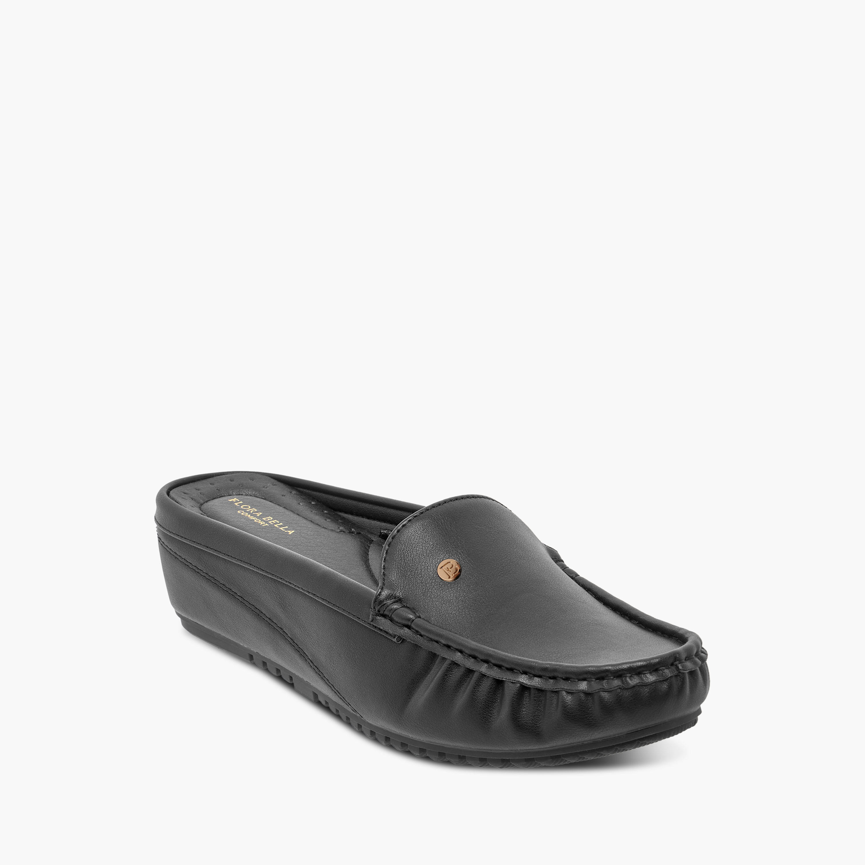 Flora Bella Solid Slip-On Mules with Flatform Heel-women-shoes-flats-loafers-image-2