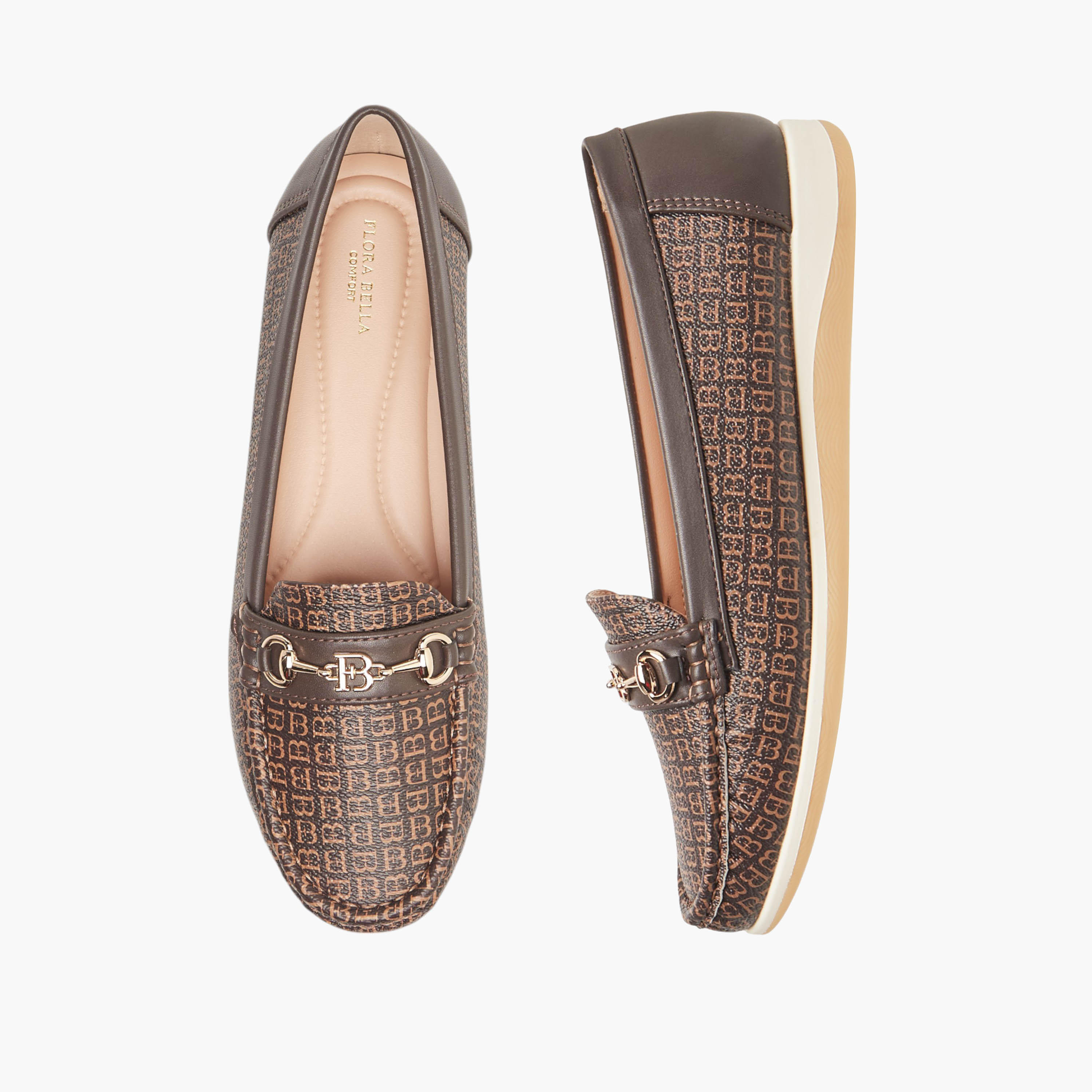 حذاء سادة سهل الارتداء بزينة إبزيم من فلورا بيلا-women-shoes-flats-loafers-image-1