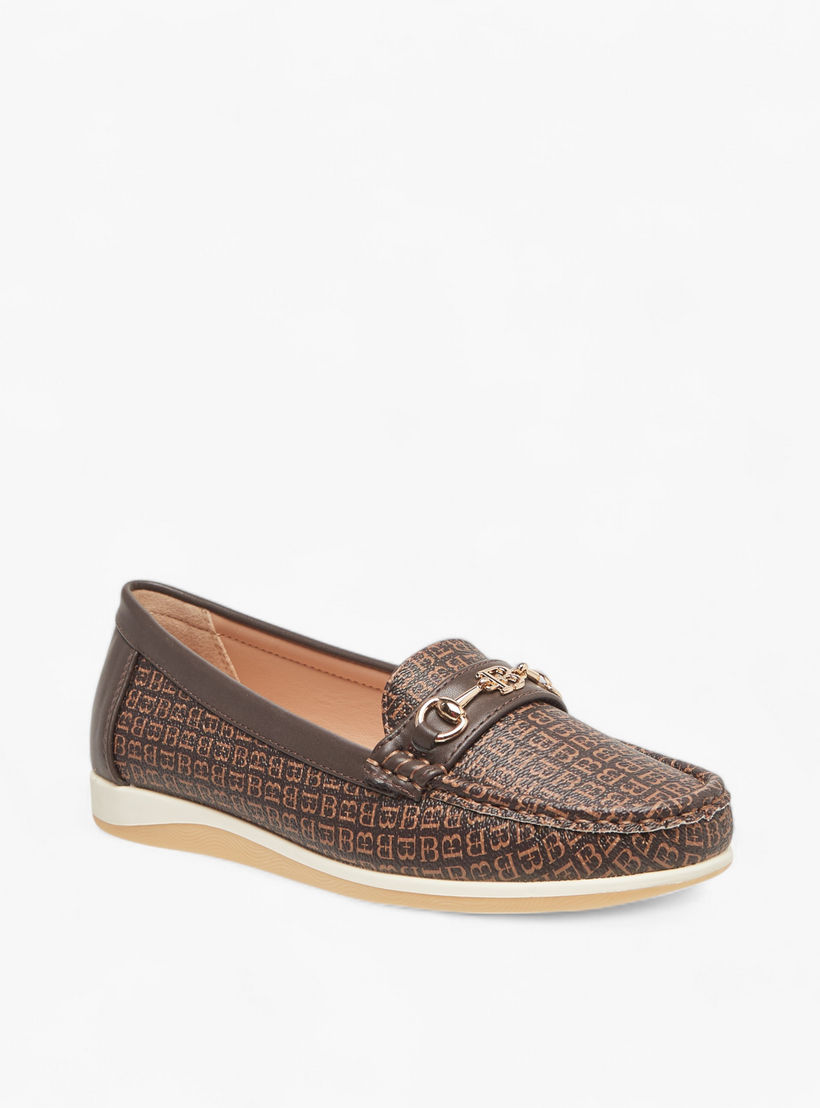 حذاء سادة سهل الارتداء بزينة إبزيم من فلورا بيلا-women-shoes-flats-loafers-image-2