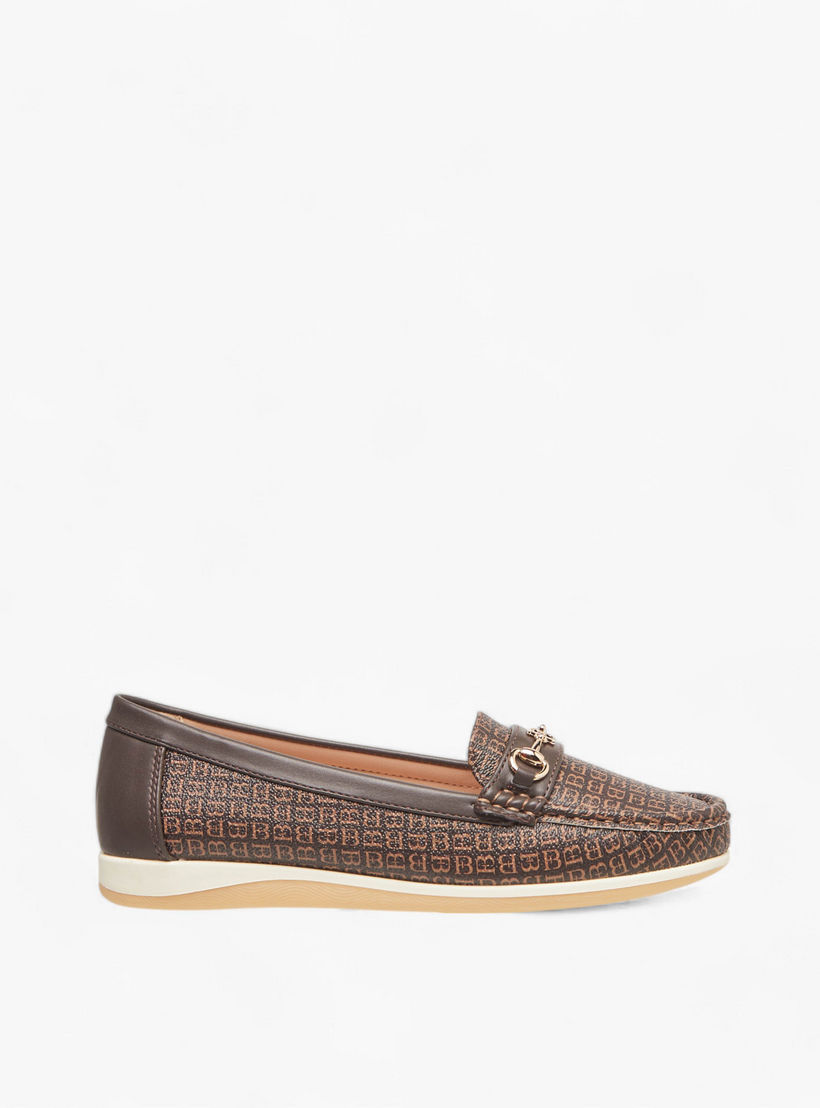 حذاء سادة سهل الارتداء بزينة إبزيم من فلورا بيلا-women-shoes-flats-loafers-image-3