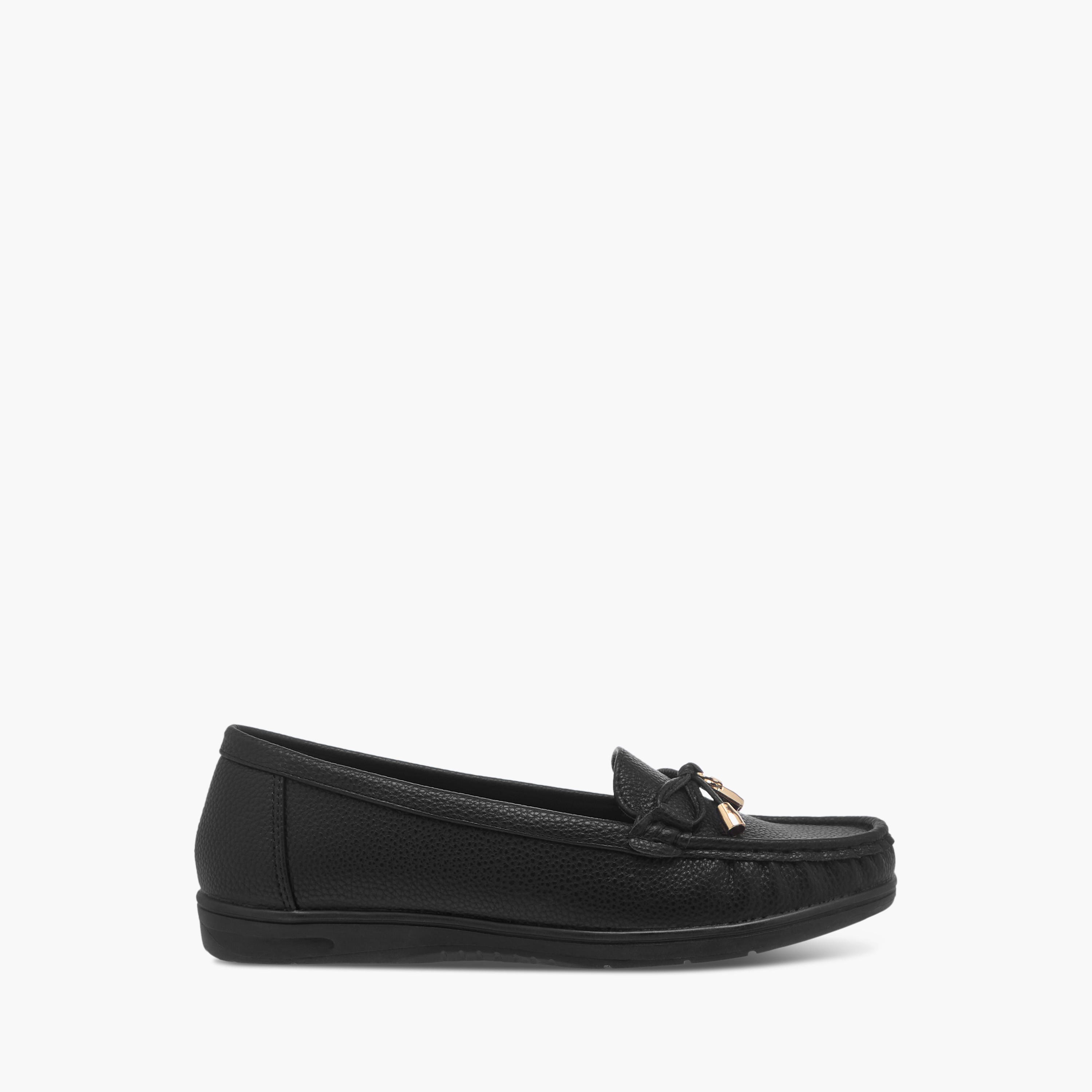 Flora Bella Textured Bow Accent Slip-On Loafers-women-shoes-flats-loafers-image-3