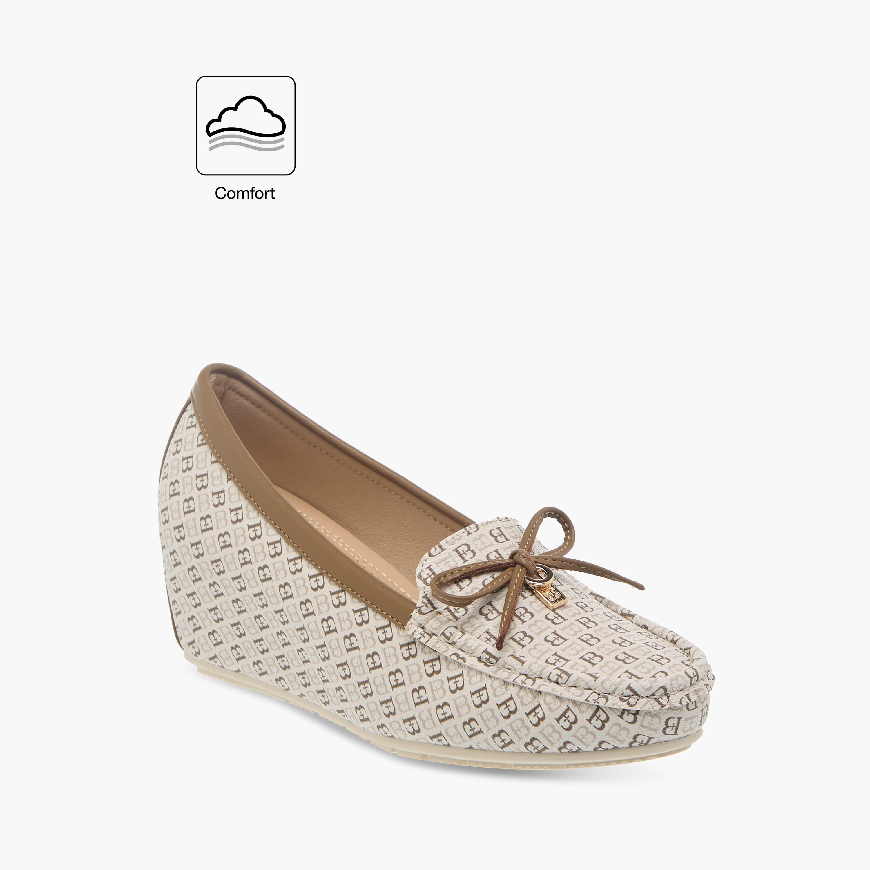 حذاء ويدج مريح بتفاصيل فيونكة وطبعات مونوجرام من فلورا بيلا-women-shoes-loafersandmoccasins-image-2