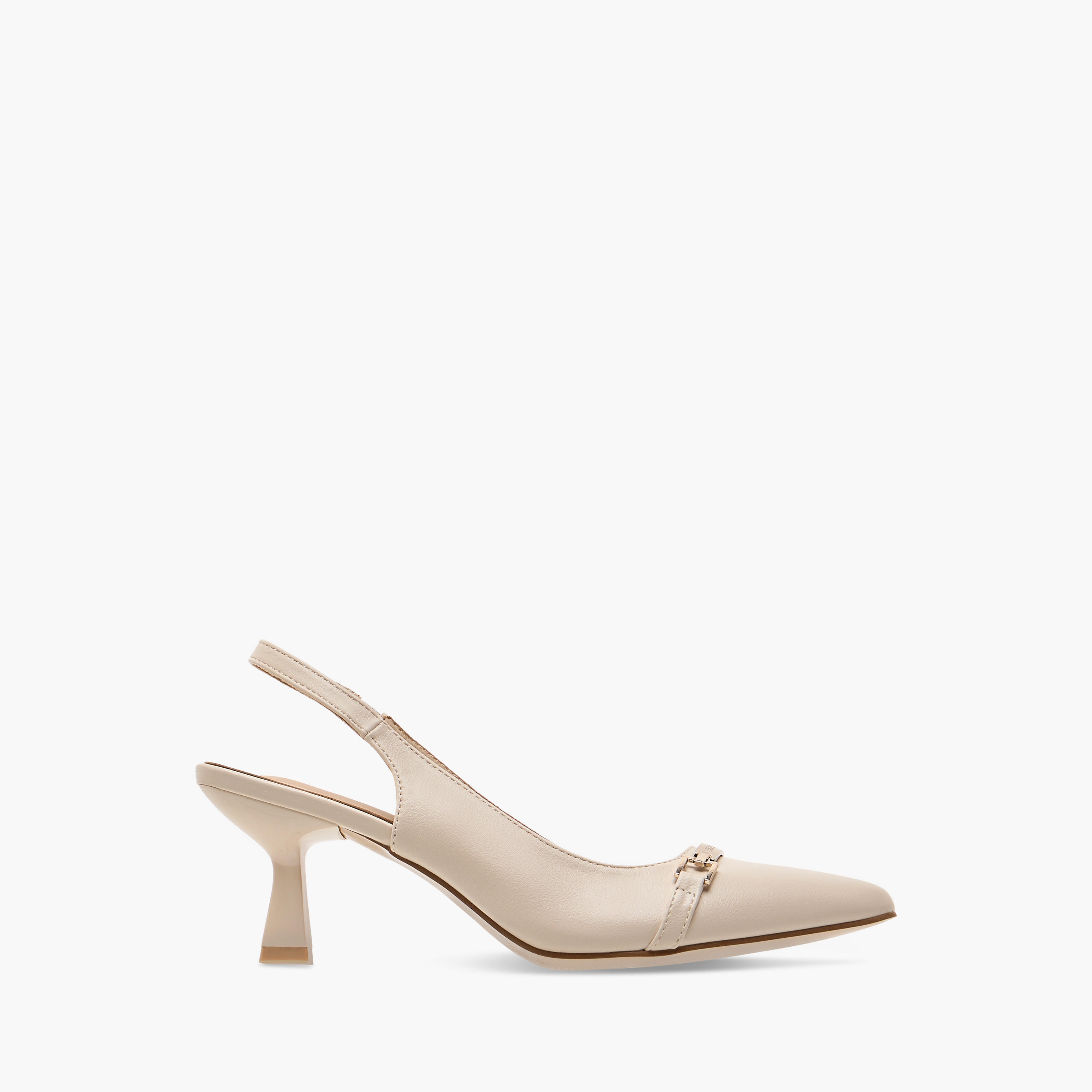 Flora Bella Metallic Accent Detail Slingback Shoes with Flared Heels-women-shoes-heels-image-3
