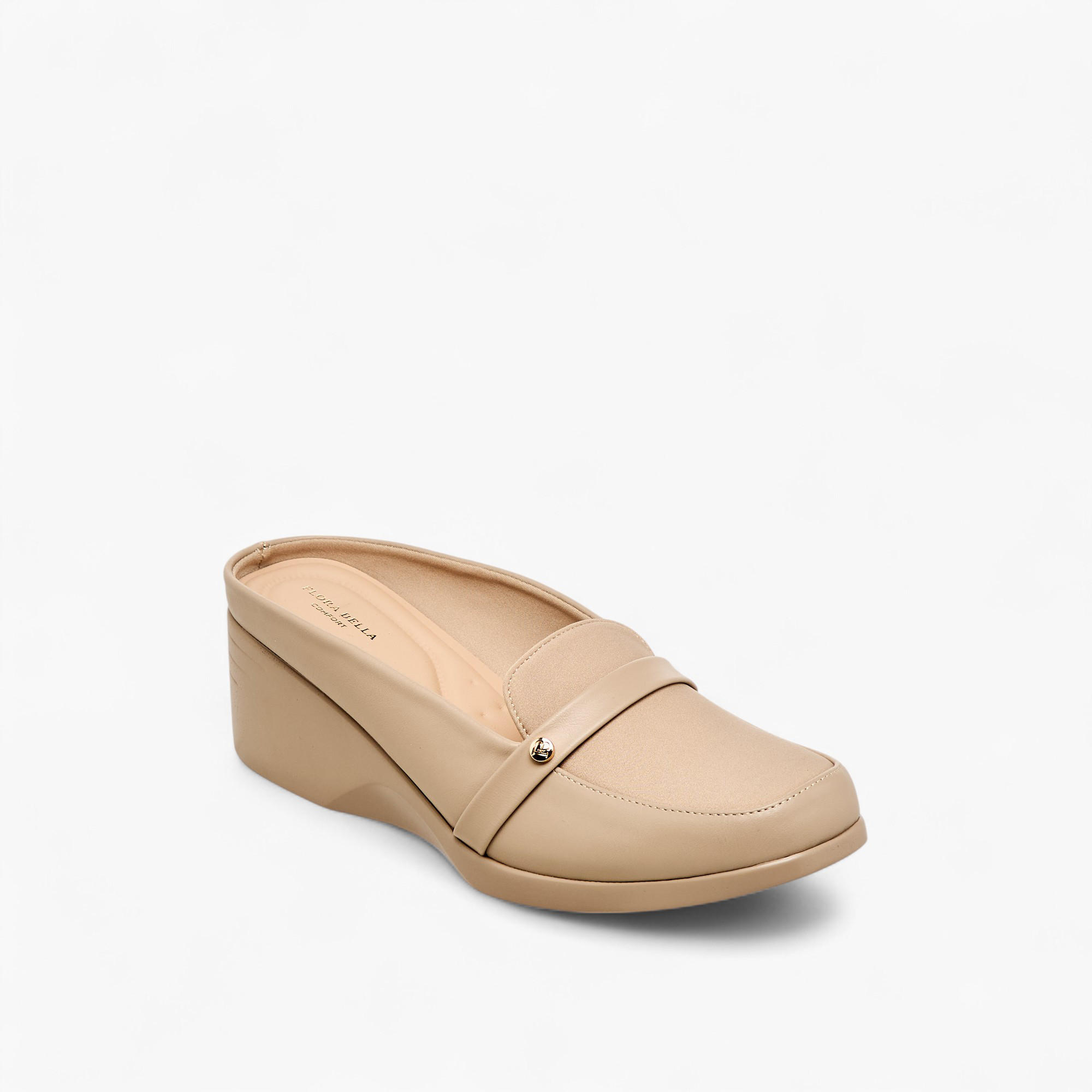 Flora Bella Solid Slip-On Mules with Wedge Heels-women-shoes-heels-image-2