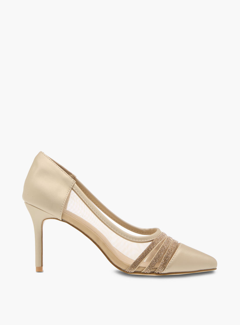 Flora Bella Women's Metallic Stilettos with Rhinestones and Slip-On Closure-women-shoes-heels-image-3