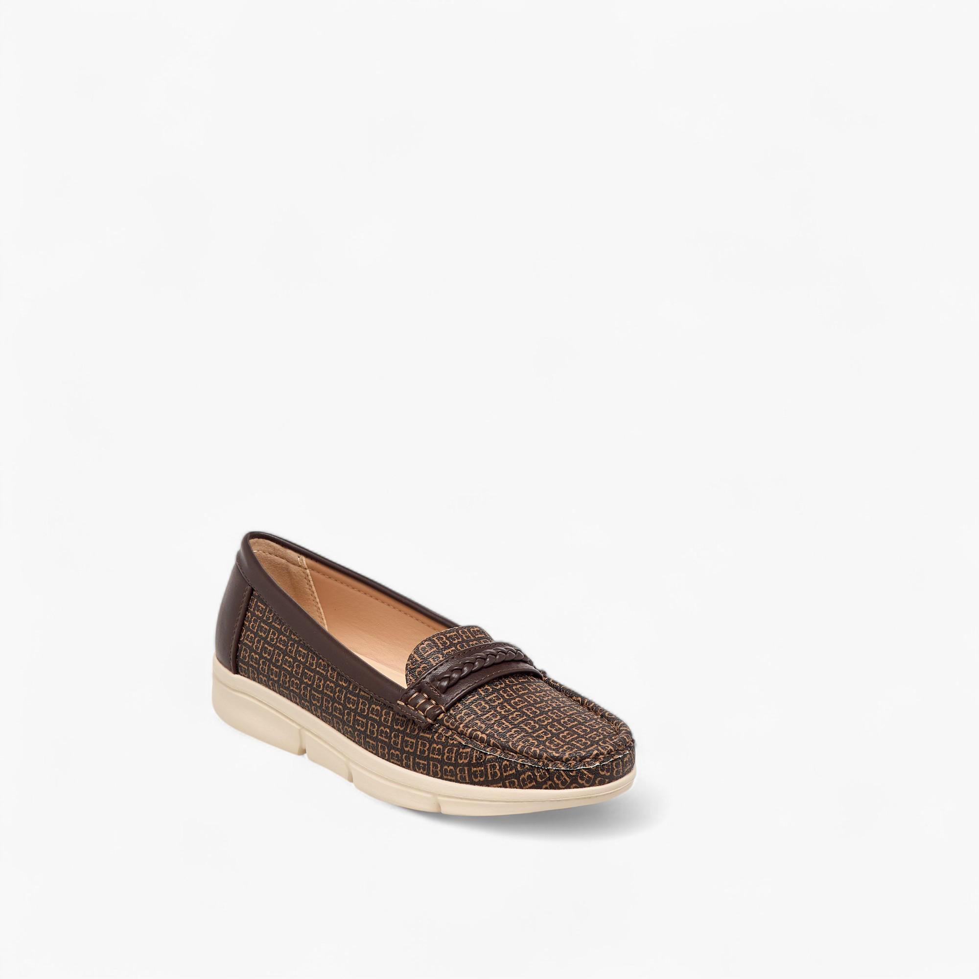 Flora Bella Monogram Print Slip-On Loafers with Braid Detail-women-shoes-loafersandmoccasins-image-2