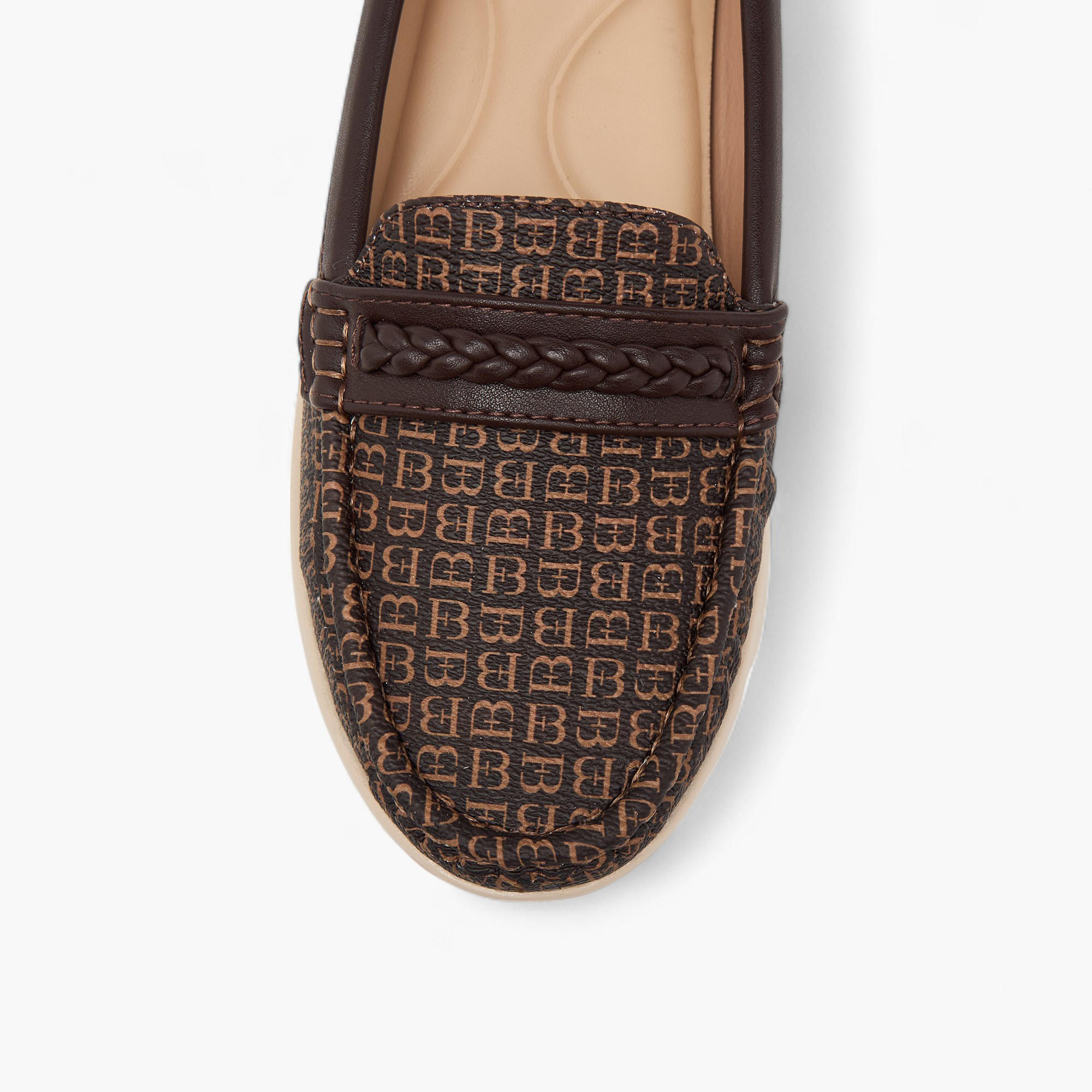 Flora Bella Monogram Print Slip-On Loafers with Braid Detail-women-shoes-loafersandmoccasins-image-4