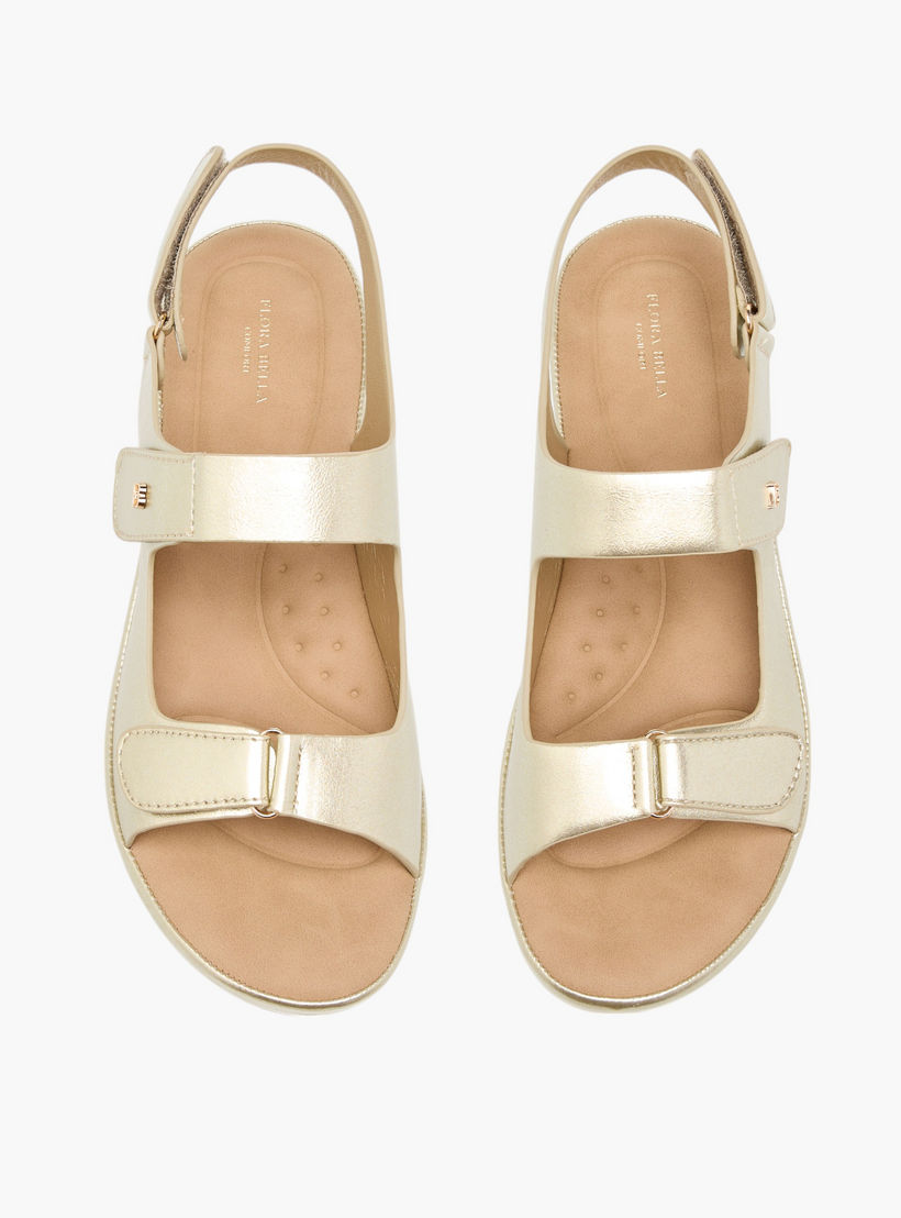 صندل مريح سادة بشريط إغلاق لاصق من فلورا بيلا-women-shoes-flats-sandals-image-1
