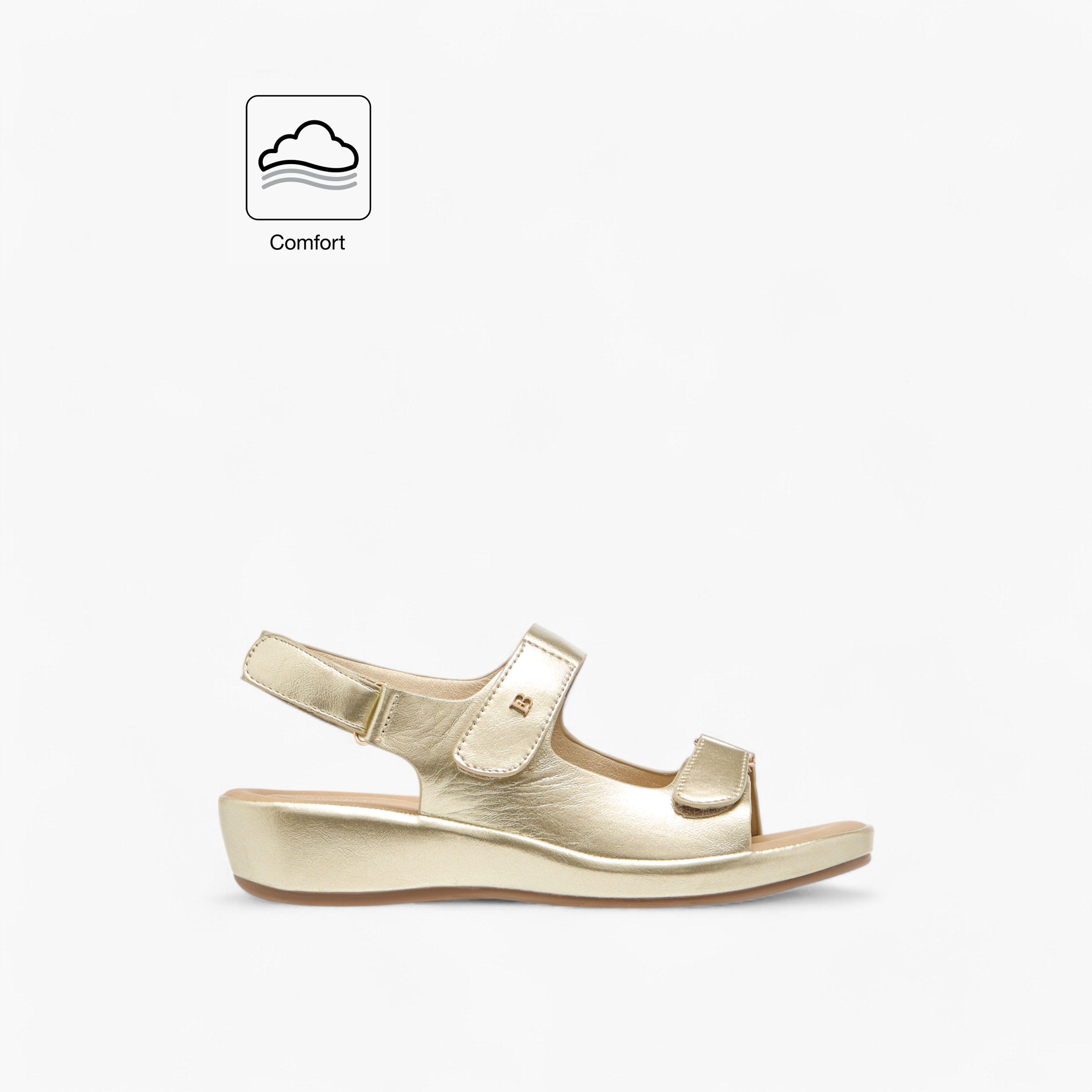 Flora Bella Solid Comfort Sandals with Hook and Loop Closure-women-shoes-flats-sandals-image-2