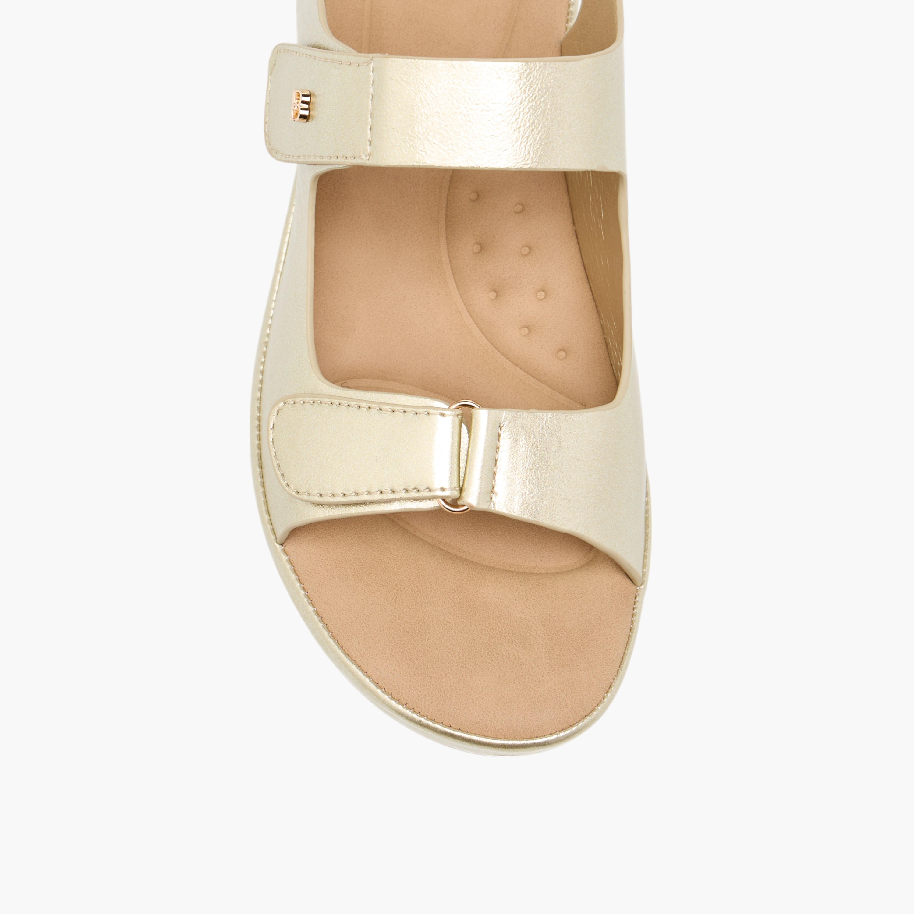 صندل مريح سادة بشريط إغلاق لاصق من فلورا بيلا-women-shoes-flats-sandals-image-3