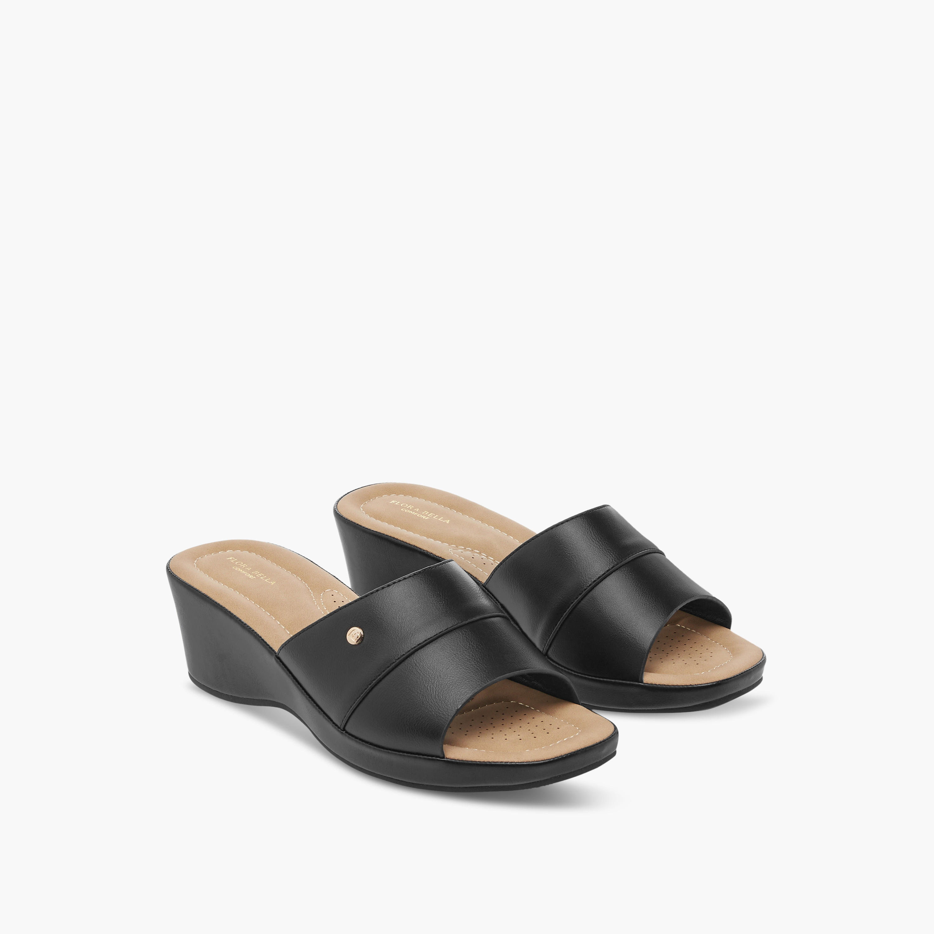 Flora Bella Slip-On Comfort Sandals with Wedge Heel-women-shoes-sandals-heeled-image-1