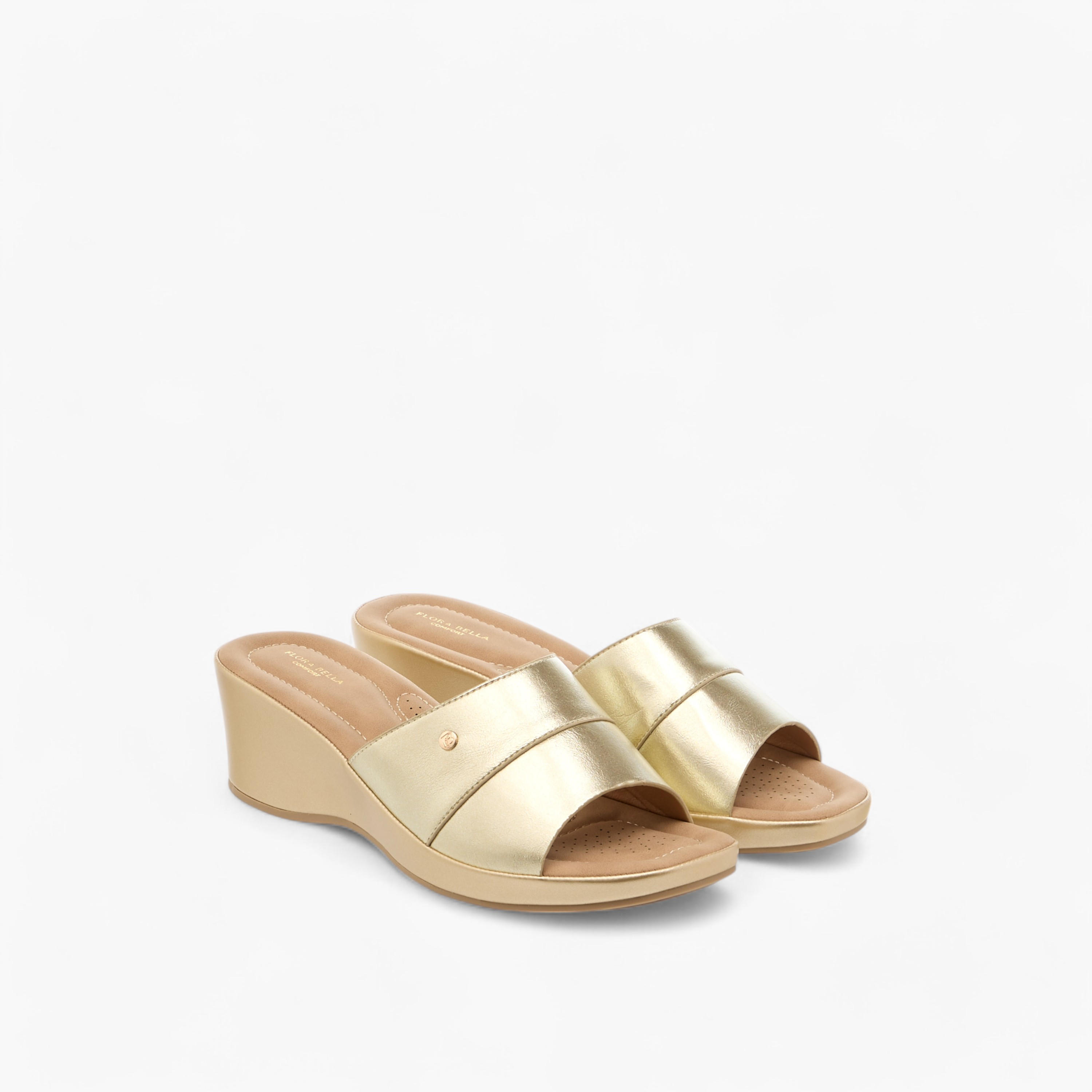 Flora Bella Slip-On Comfort Sandals with Wedge Heel-women-shoes-sandals-heeled-image-1
