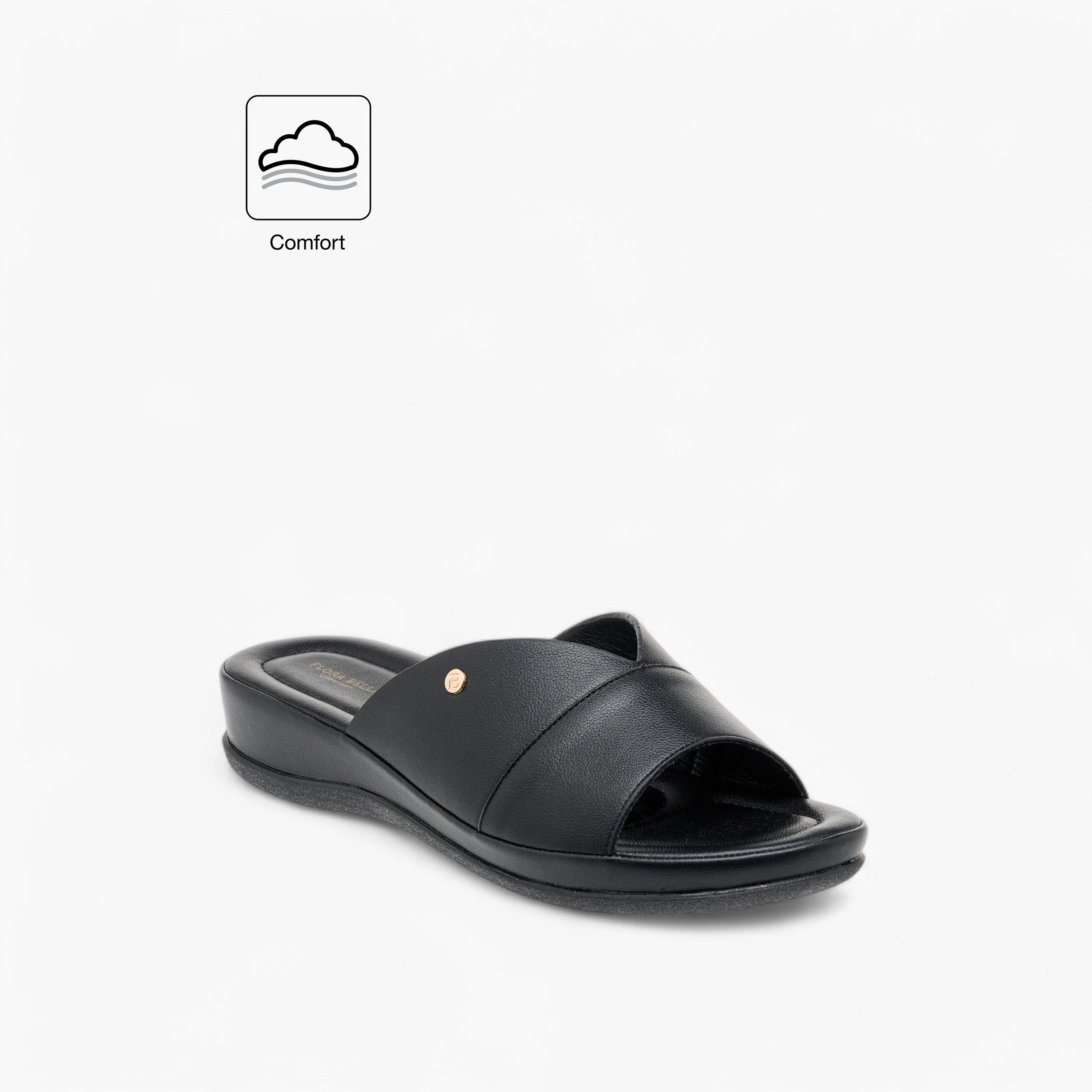 صندل مريح سادة سهل الارتداء بمقدمة مفتوحة من فلورا بيلا-women-shoes-flats-sandals-image-2