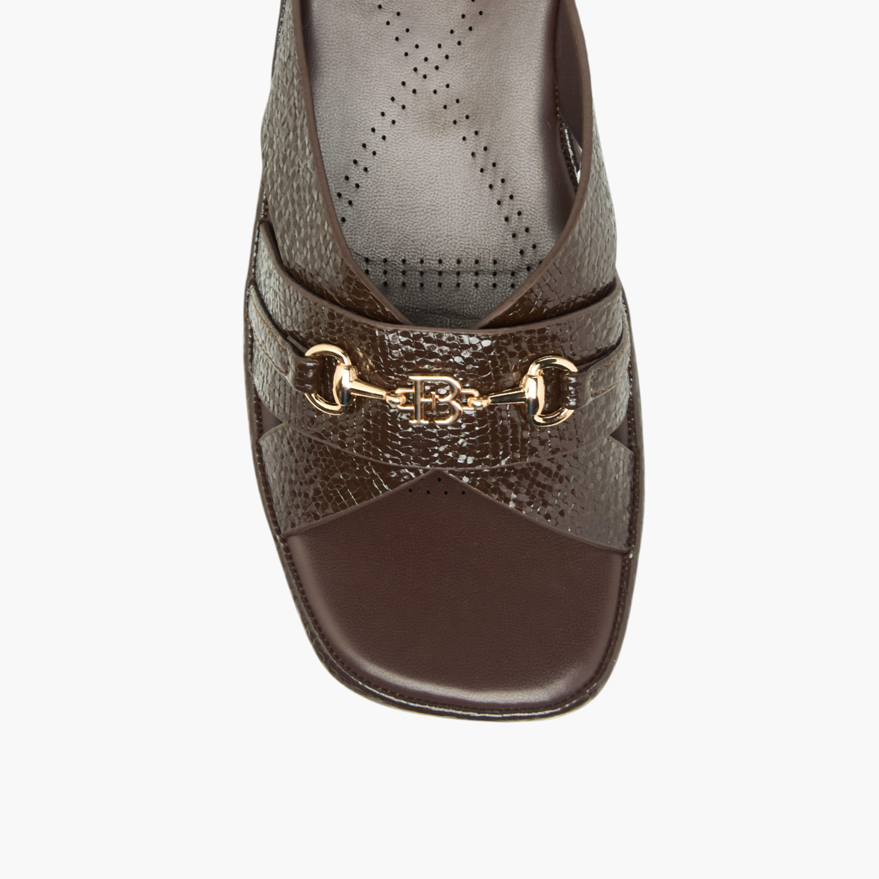 صندل بحزام متقاطع وزينة فيونكة للنساء من فلورا بيلا-women-shoes-sandals-heeled-image-4
