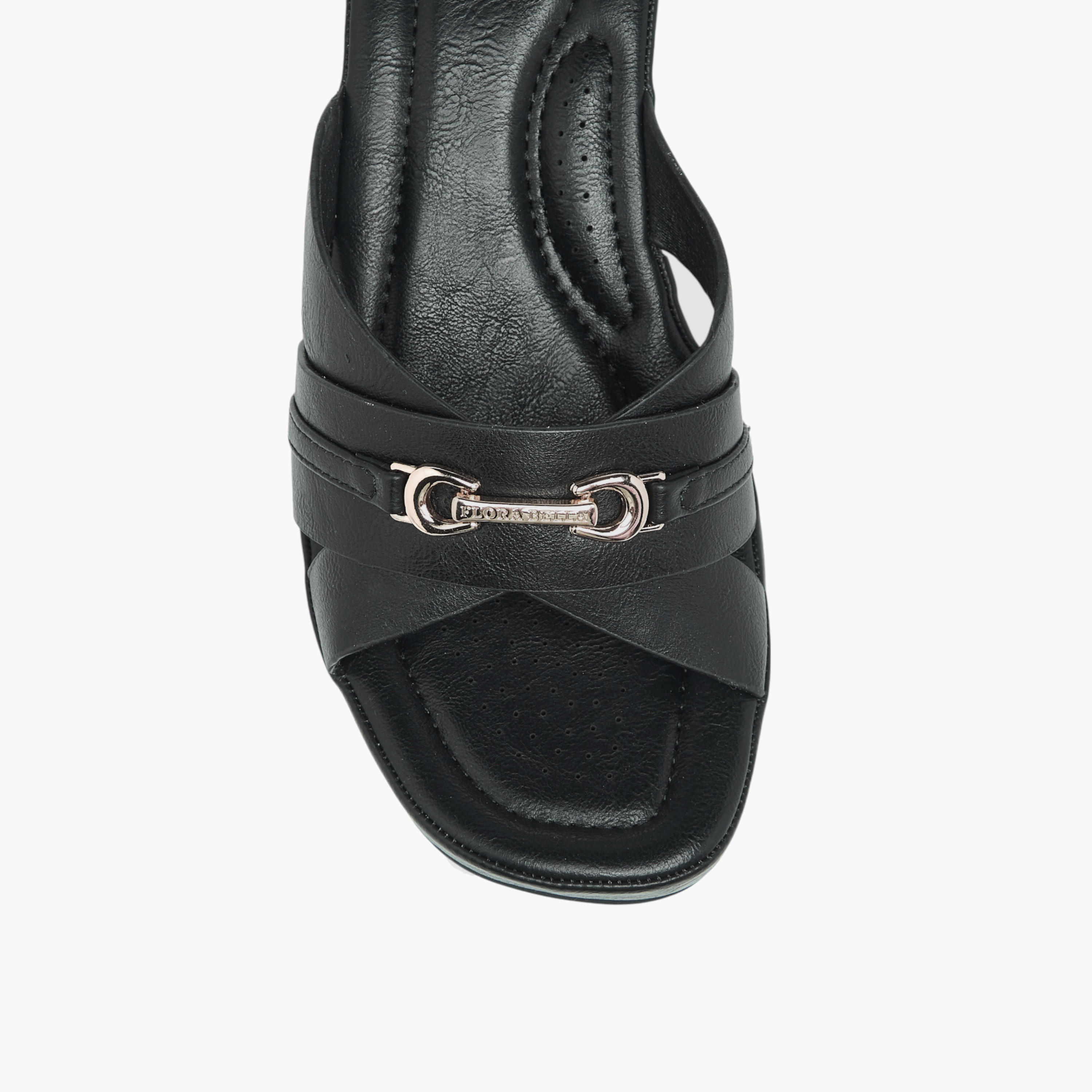 Flora Bella Metal Accent Slip-On Sandals with Wedge Heels-women-shoes-sandals-heeled-image-4