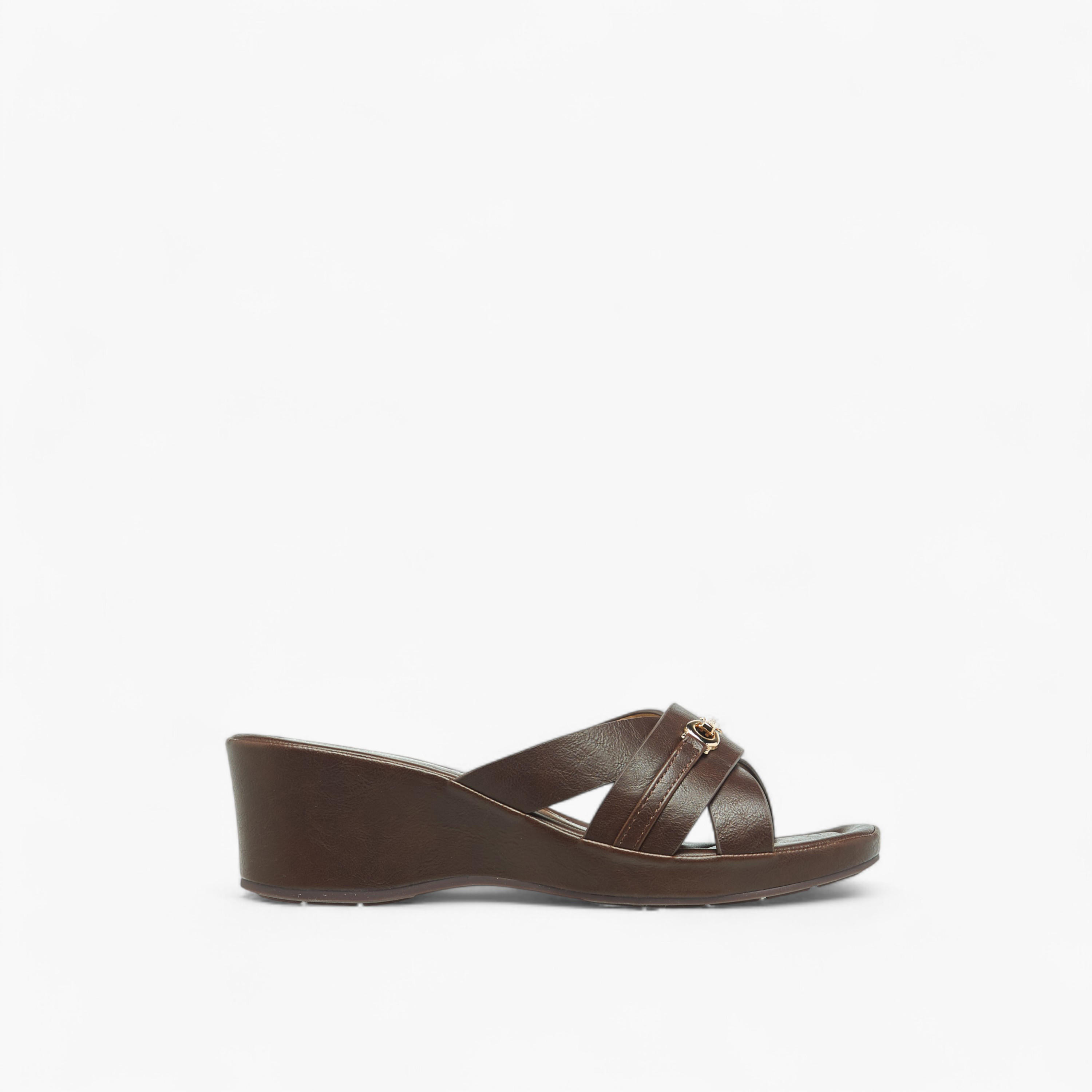 Flora Bella Metal Accent Slip-On Sandals with Wedge Heels-women-shoes-sandals-heeled-image-3
