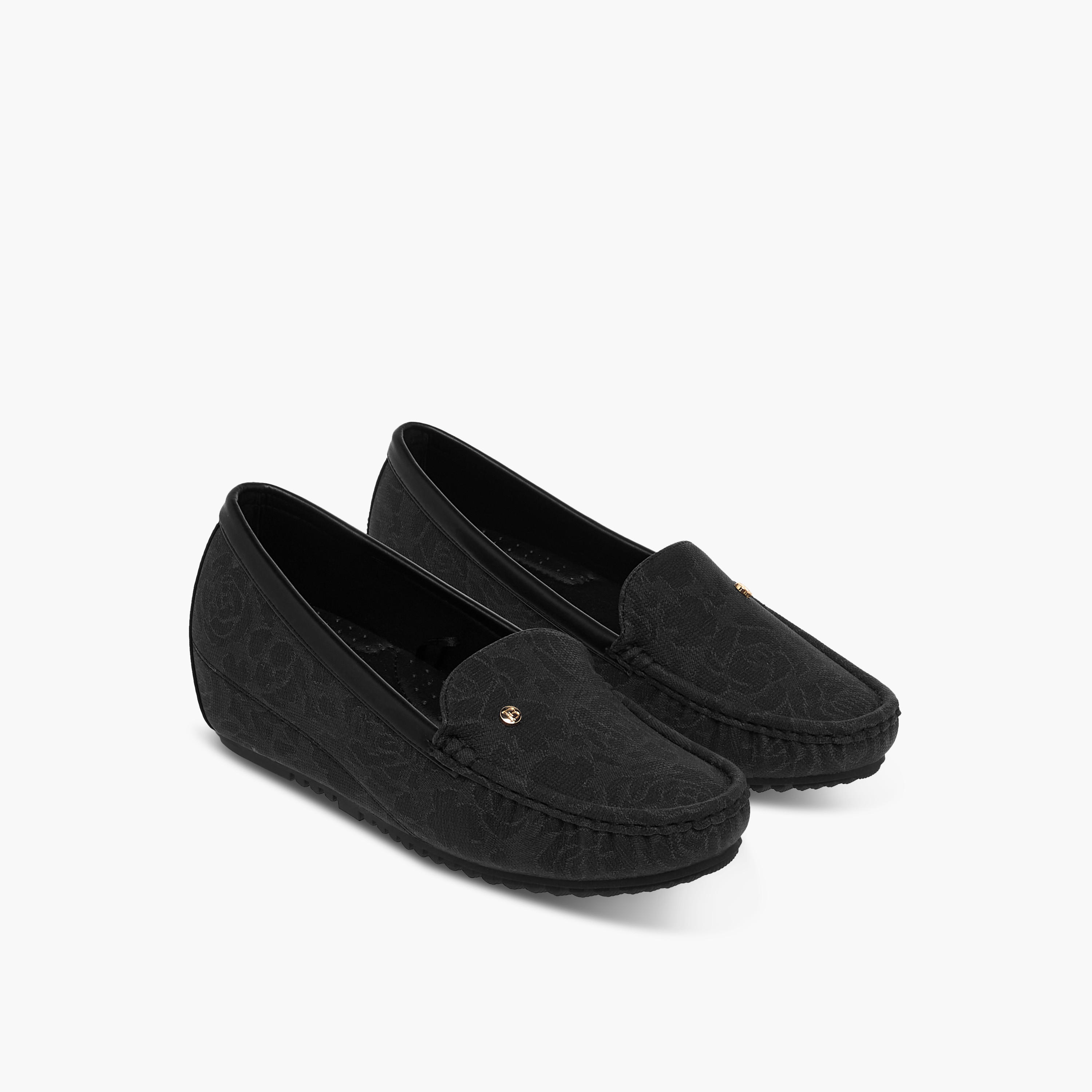 Flora Bella Floral Textured Slip-On Comfort Loafers with Wedge Heels-women-shoes-loafersandmoccasins-image-1