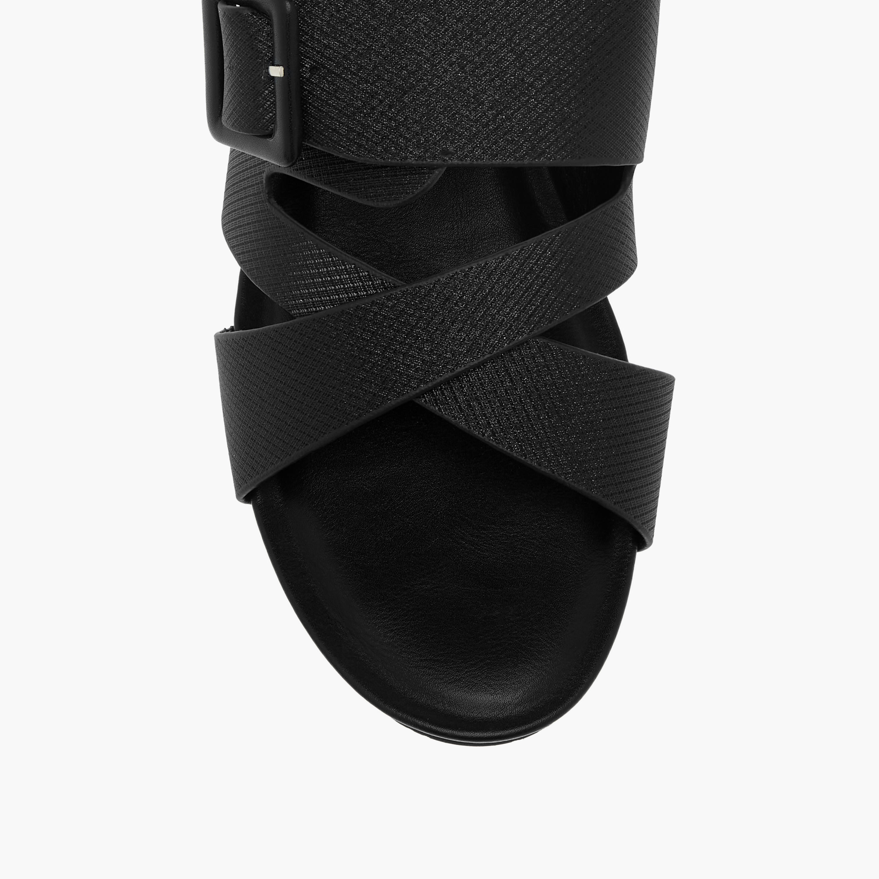 Flora Bella Textured Slip-On Comfort Sandals with Wedge Heels-women-shoes-sandals-heeled-image-4