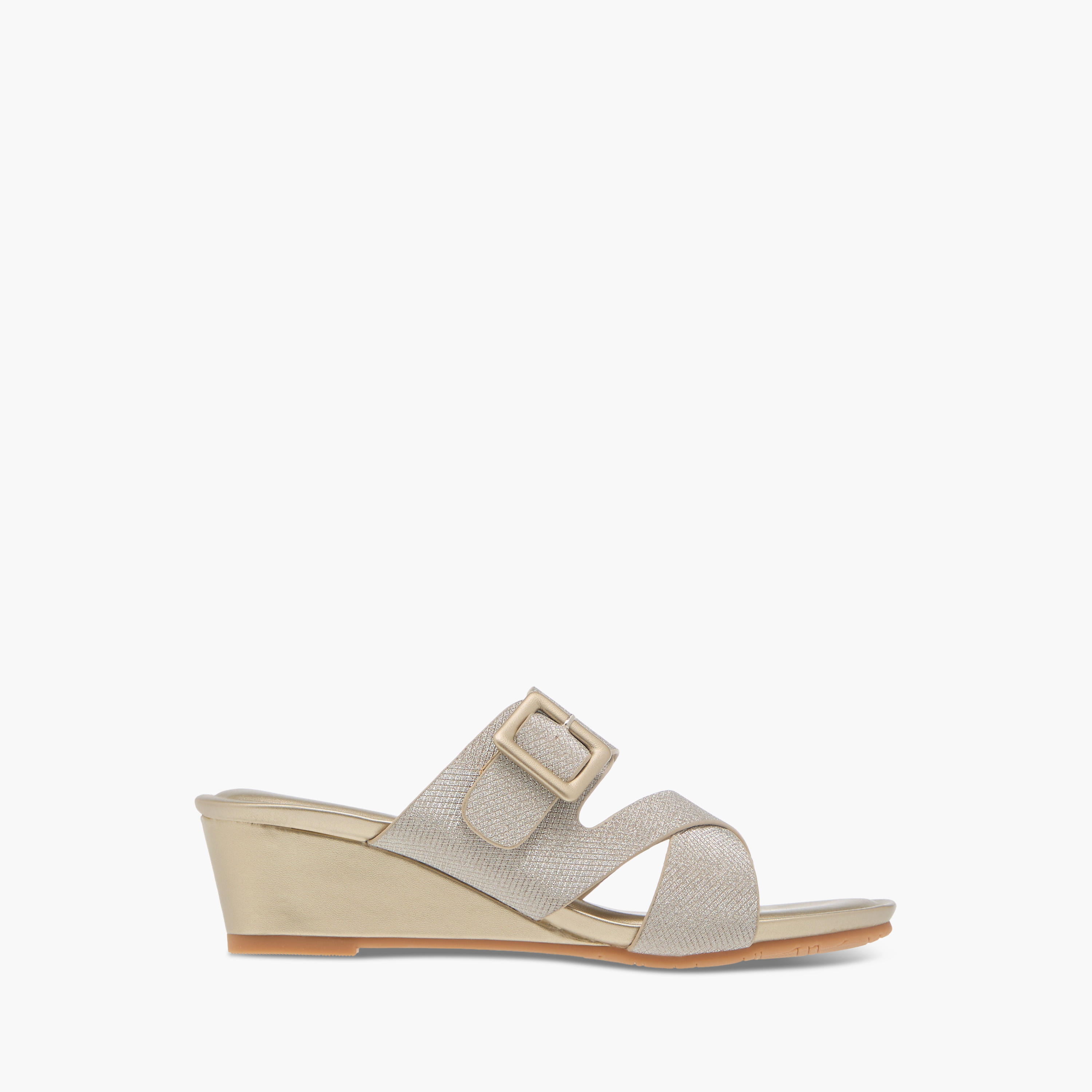Flora Bella Textured Slip-On Comfort Sandals with Wedge Heels-women-shoes-sandals-heeled-image-3