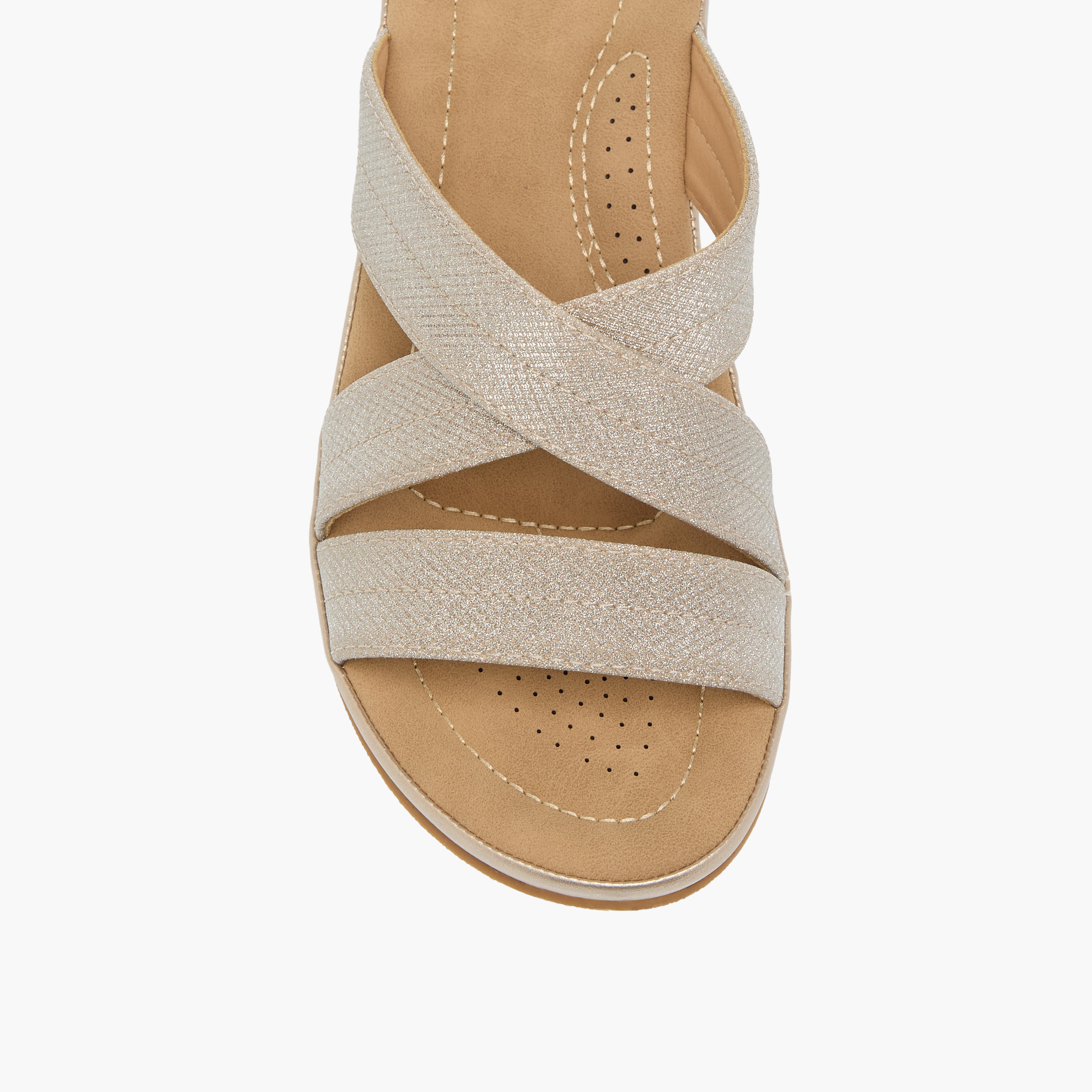 Flora Bella Textured Slip-On Strappy Comfort Sandals-women-shoes-sandals-heeled-image-4